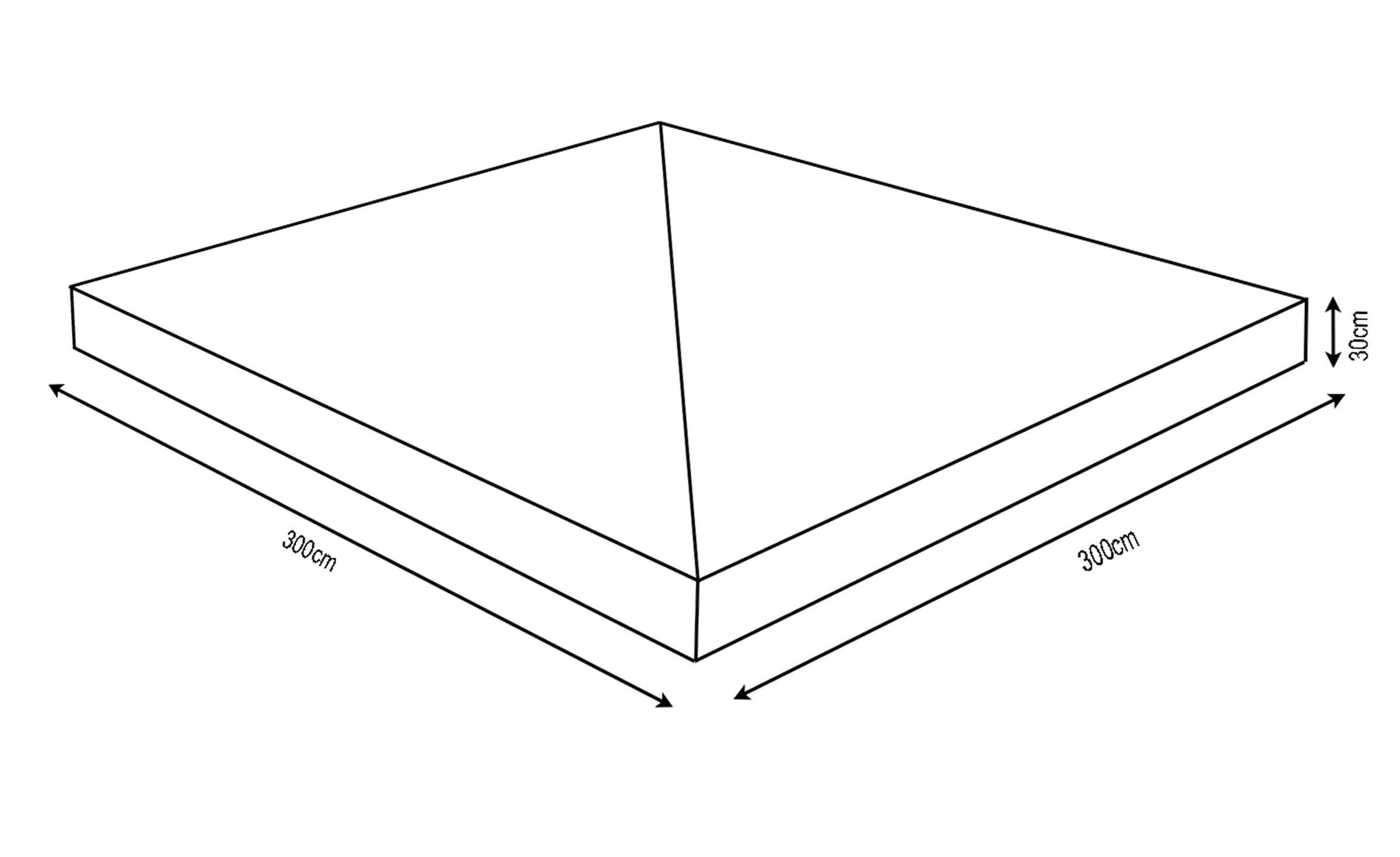 Quick Star Pavillon-Schutzhülle, für 300x300 cm