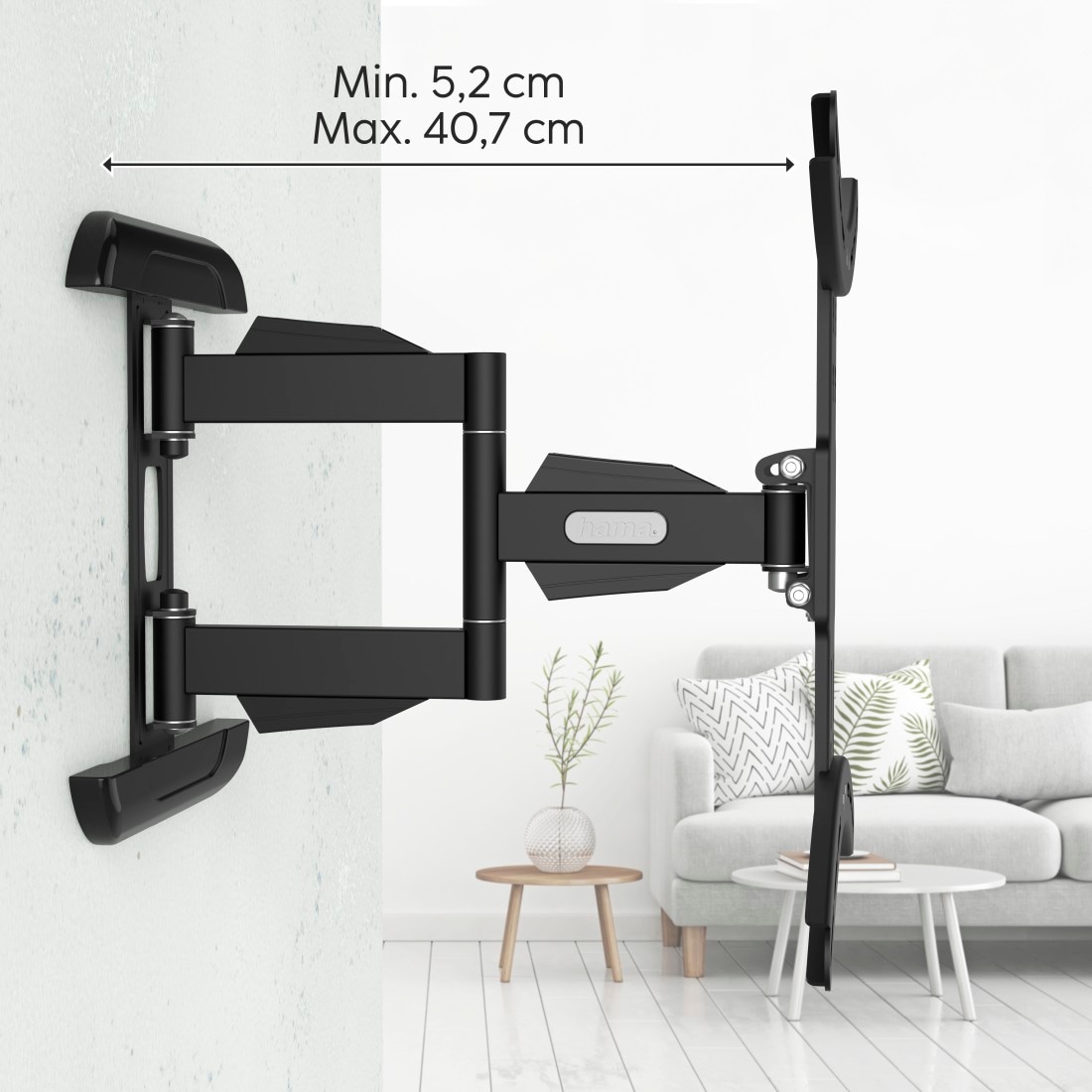 Hama TV-Wandhalterung »Halterung, schwenkbar, neigbar, ausziehbar von 81 - 165 (32" - 65")« bis 165 cm Zoll max. 35 kg