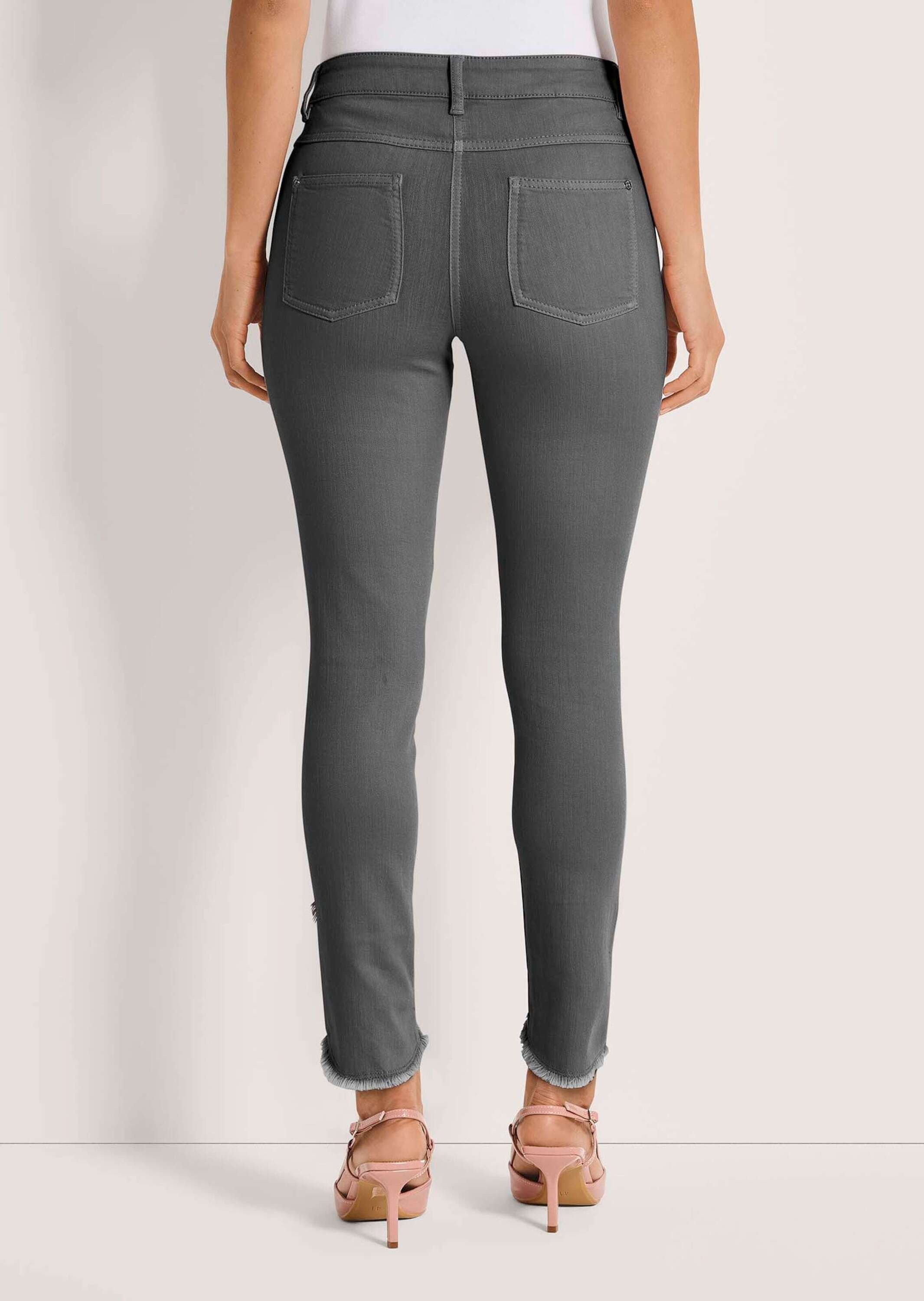 MADELEINE Regular-fit-Jeans »Jeans Schlanke Jeans mit Fransensaum«
