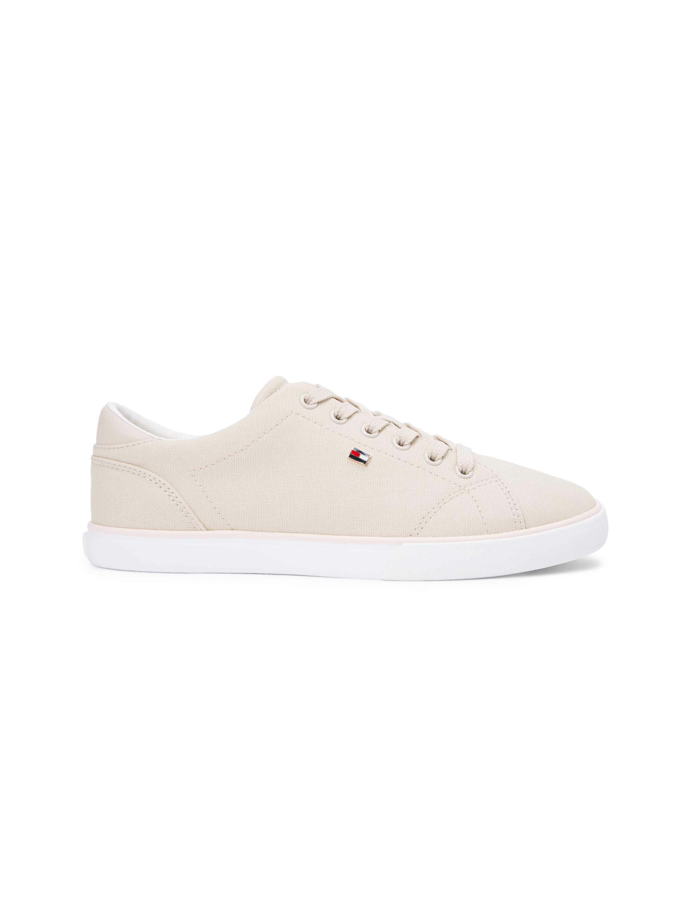 Tommy Hilfiger Plateausneaker »TH LOW PROFILE VULC CANVAS«  Halbschuh, Schnürer, Freizeitschuh mit gepolstertem Schaftrand