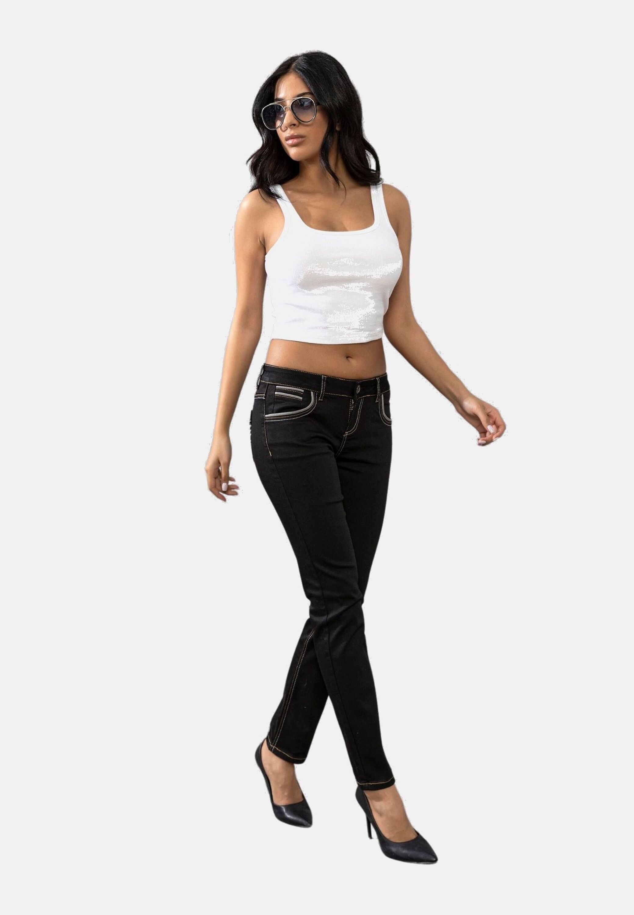 Cipo & Baxx Slim-fit-Jeans »Cipo & Baxx Jeans« mit auffällig farbigen Ziernähten, WD256