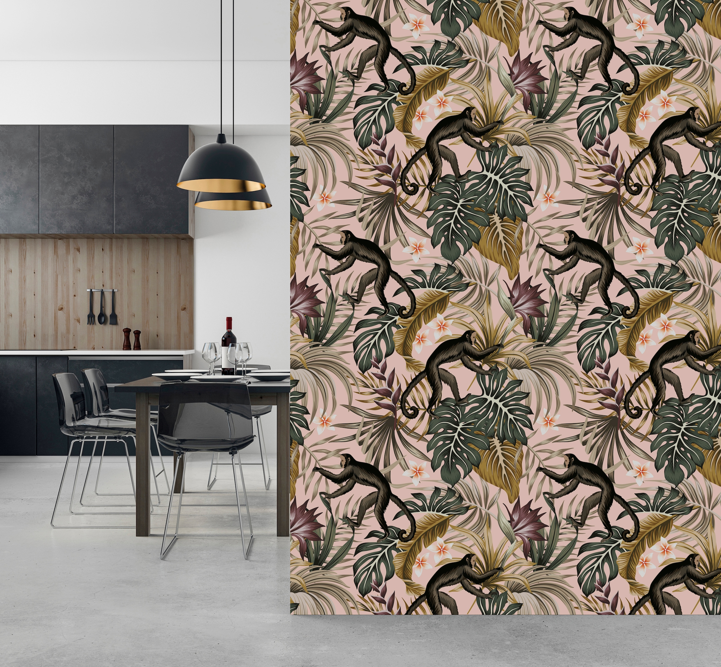 queence Vinyltapete »Donna« Motiv | bedruckt | botanisch | geblümt | gemustert | natürlich glatt 90x250cm, selbstklebend, kinderleichte Anbringung, , Sticker