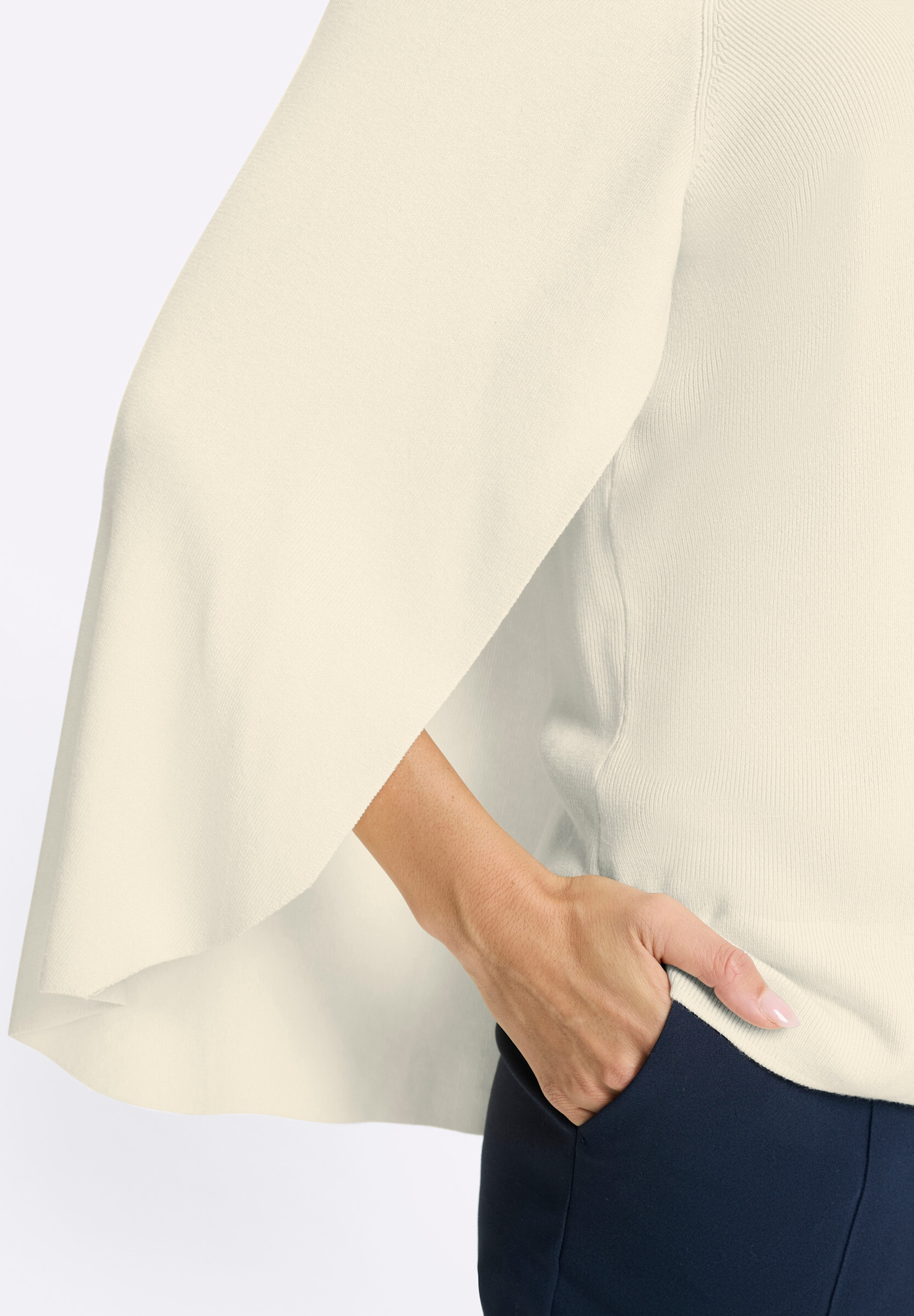 heine Strickpullover »Pullover Feinstrickpullover im Poncho-Style«