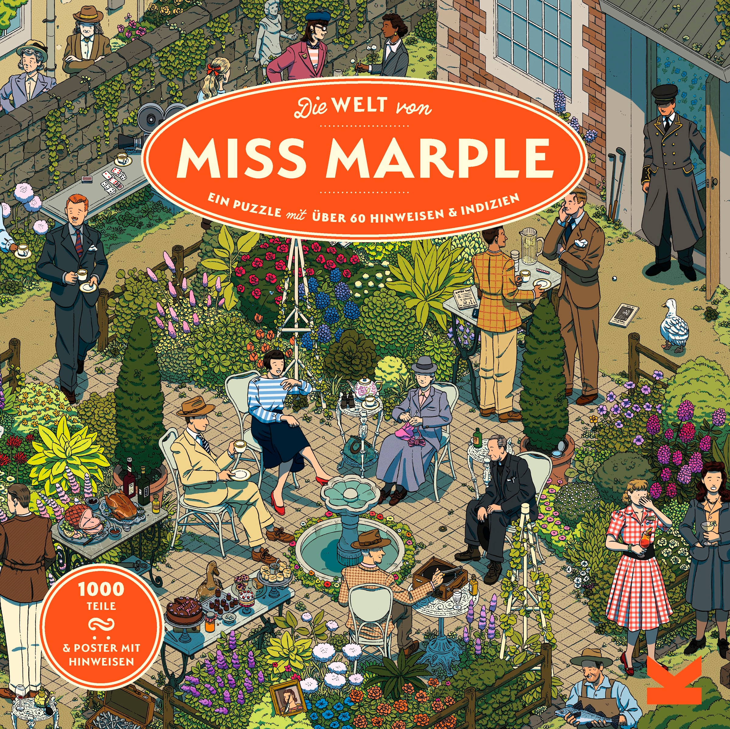 Laurence King Puzzle »Die Welt von Miss Marple«, Inklusive A2-Poster