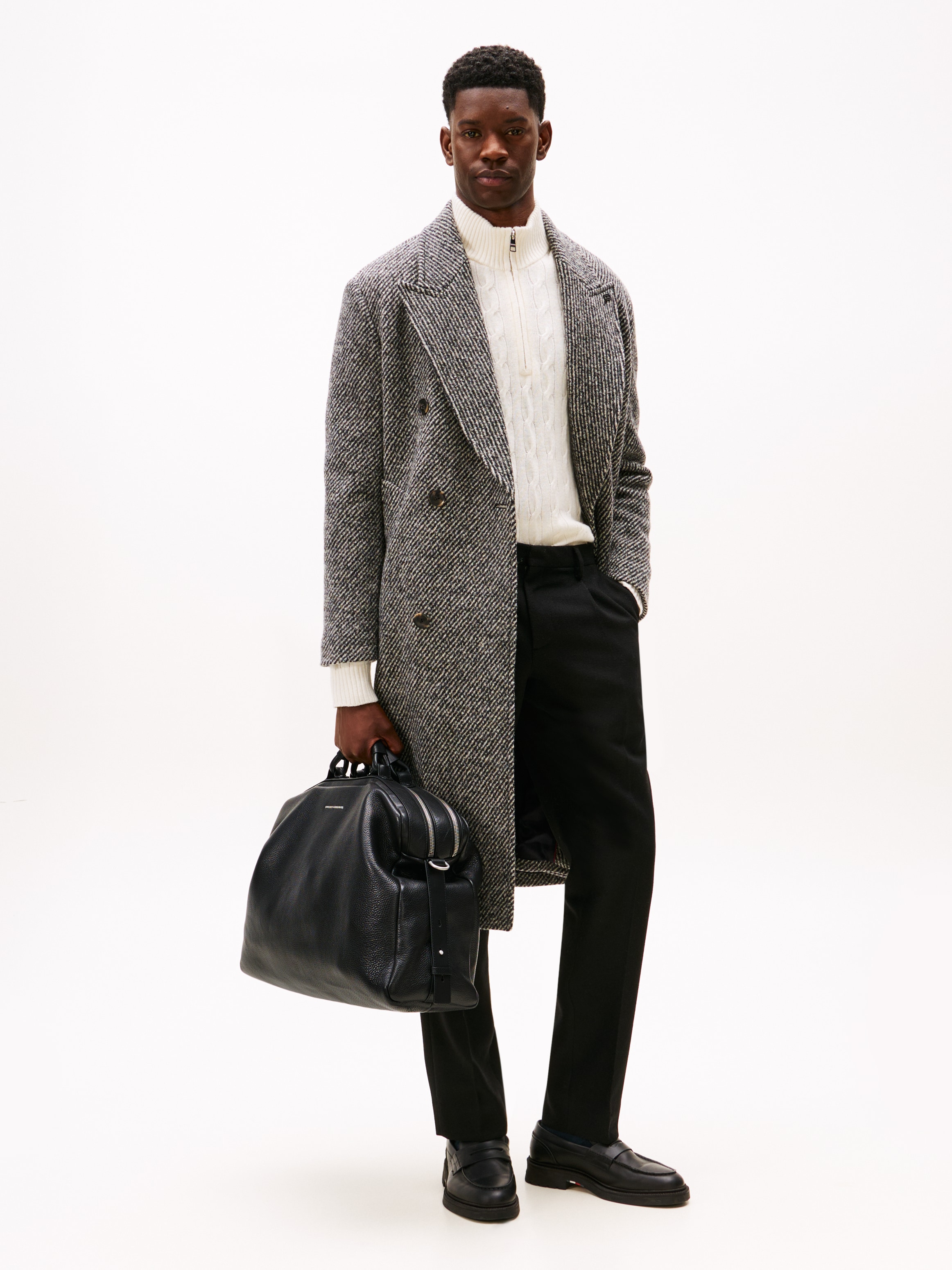 Tommy Hilfiger Weekender »TH PREMUM LEATHER DUFFLE« , Men Reisetasche, Freitzeittasche mit Logoschriftzug