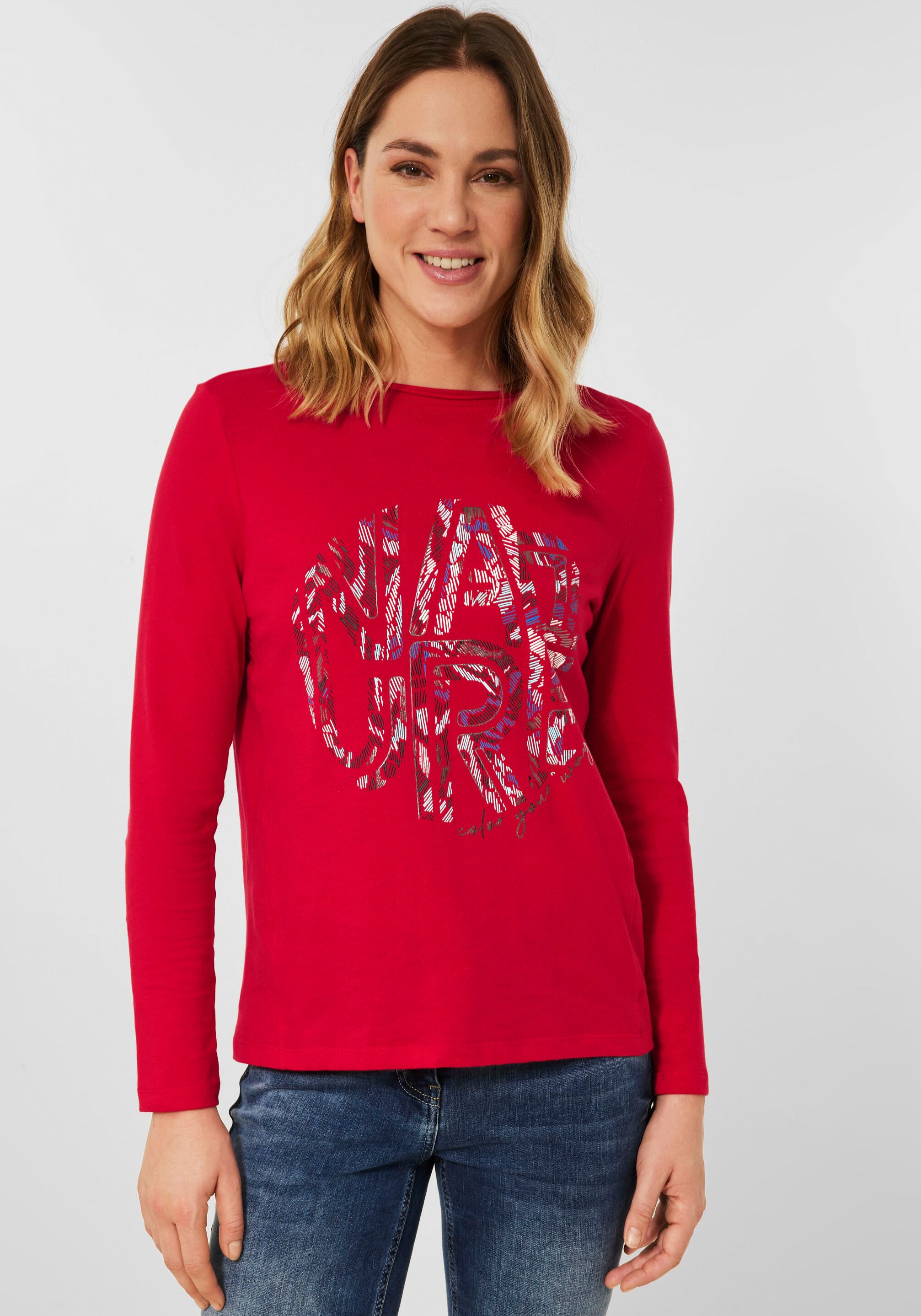 Cecil Langarmshirt, mit rundem Wording-Print "NATURE" kaufen