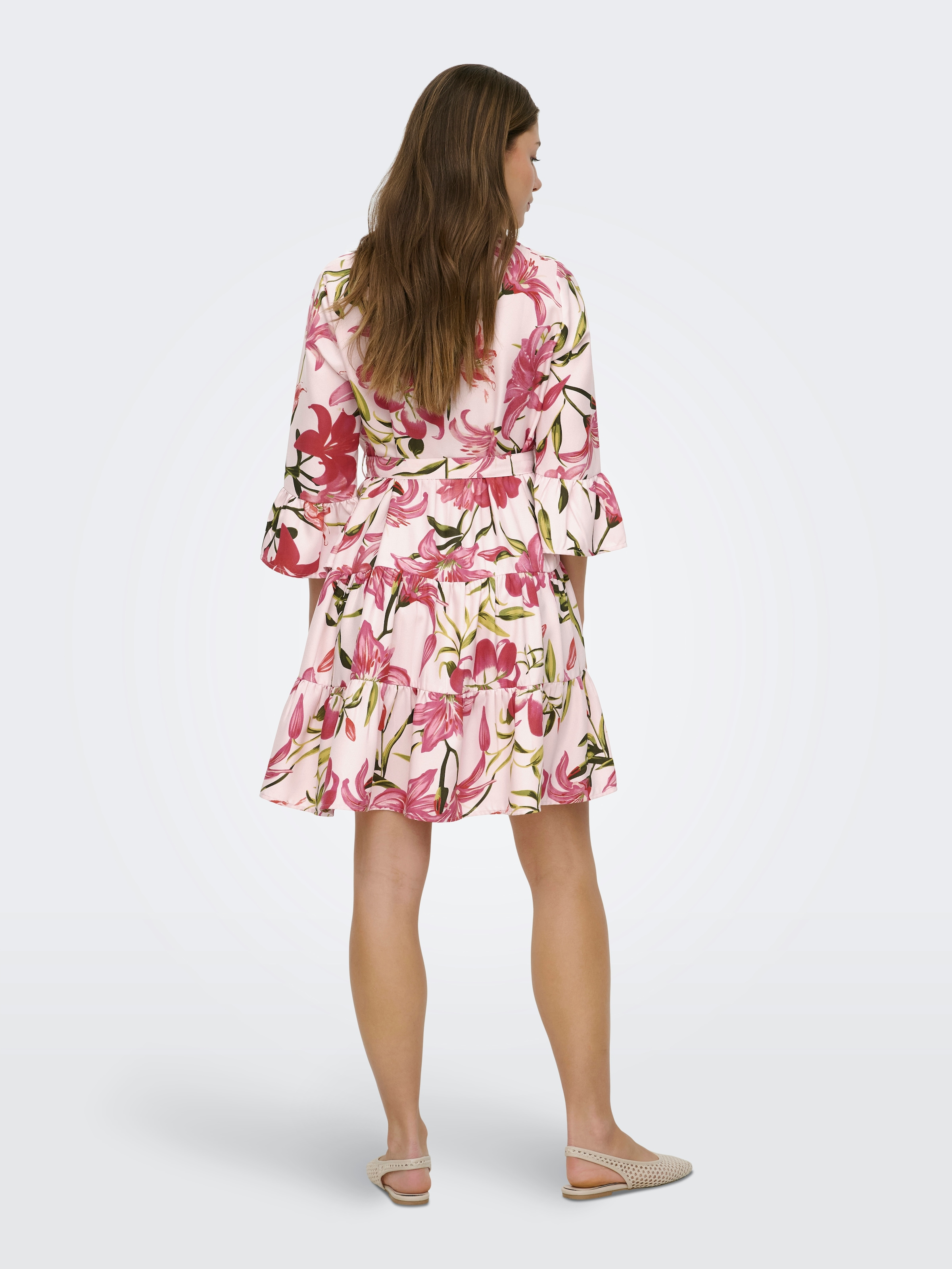 ONLY Tunikakleid »ONLSINA LIFE 3/4 SHORT DRESS NOOS WVN« mit Volant