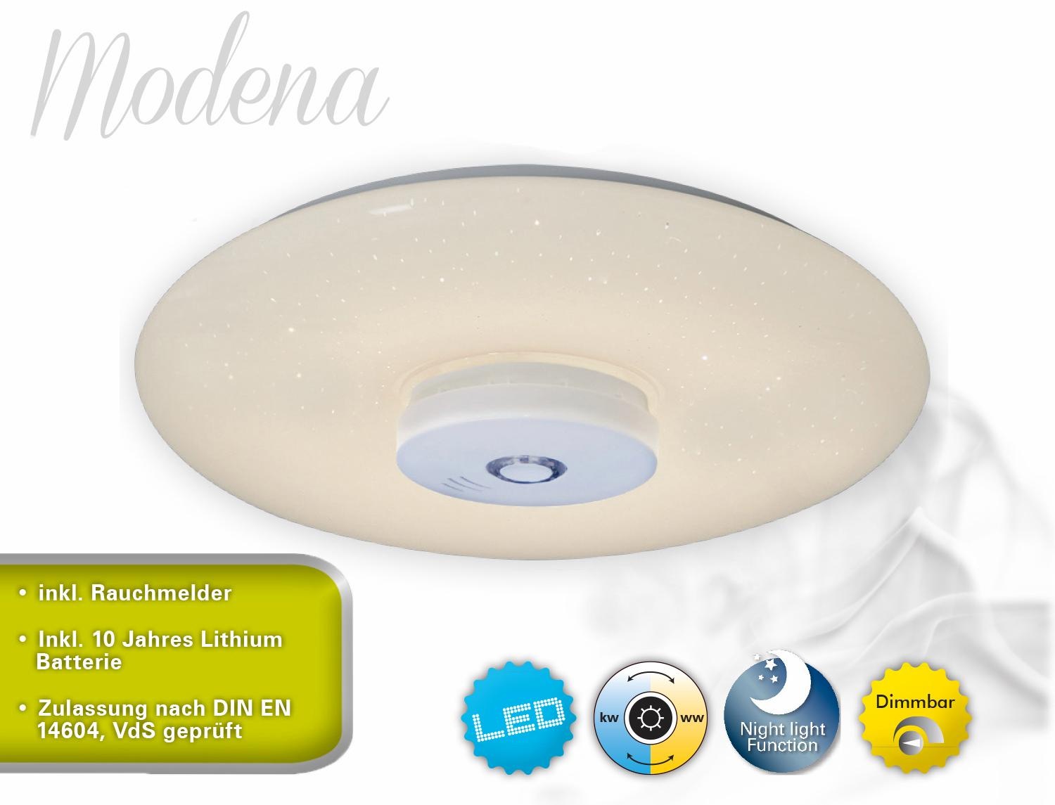 näve LED Deckenleuchte »MODENA«, mit Rauchmelder incl. LED total 15W,  CCT,incl. Fernbedienung online kaufen | mit 3 Jahren XXL Garantie