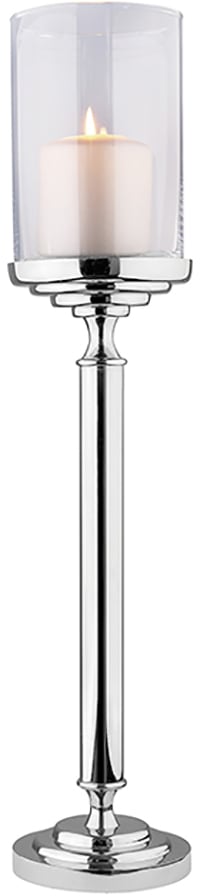 Fink Kerzenhalter »FARET«, Handarbeit, Metall mit Glaseinsatz, für Stumpenkerzen, Höhe 60 cm