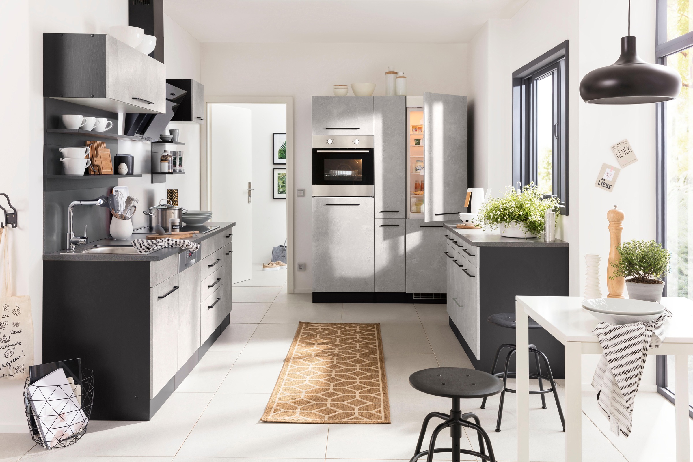 KOCHSTATION Unterschrank »KS-Tulsa«, 150 cm breit, 3 Schubkästen, 3 Türen, auch als Sideboard verwendbar
