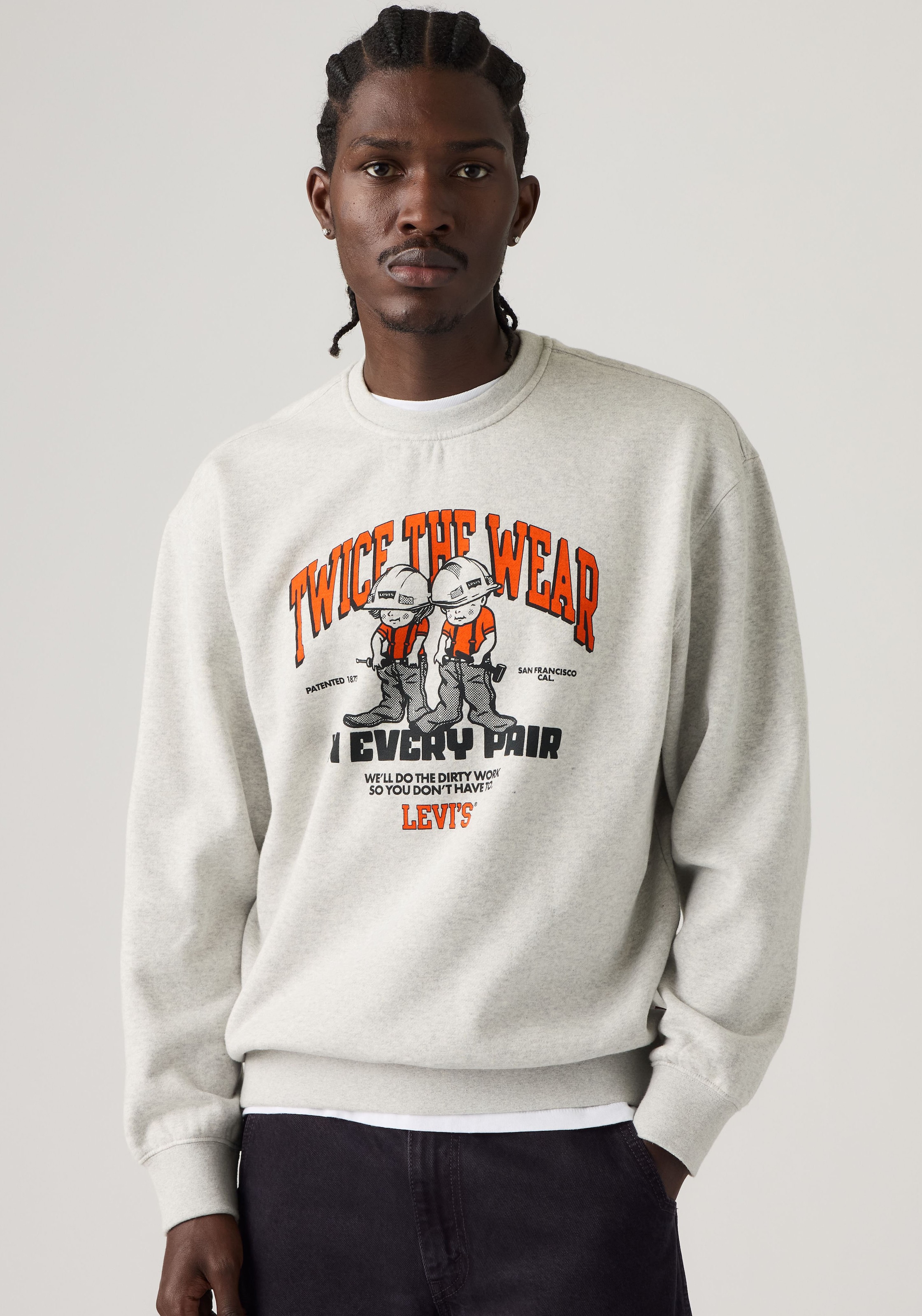 Levi's® Sweatshirt »RELAXD GRAPHIC CREW«, Ärmelabschluss und Saum mit angesetzten elastischen Bündchen
