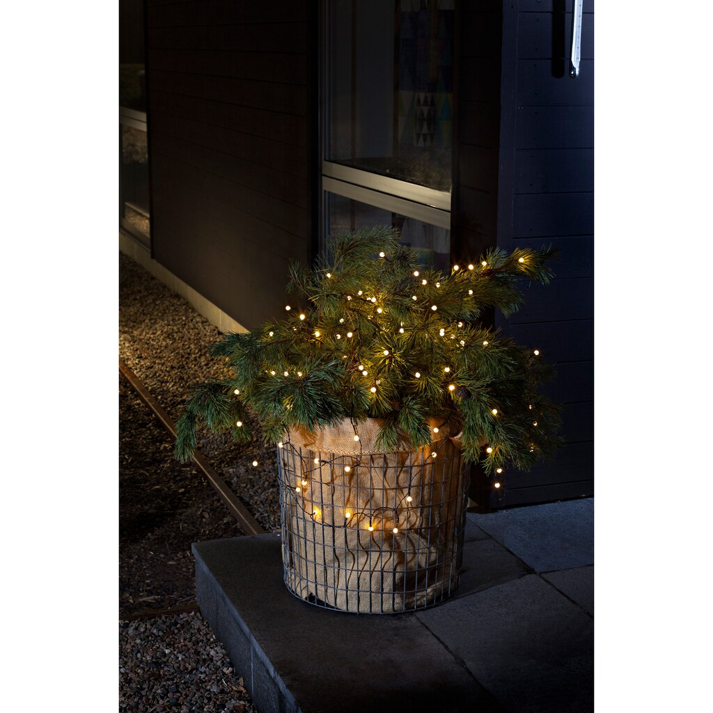 KONSTSMIDE LED-Lichterkette »Weihnachtsdeko aussen«, 80 St.-flammig, LED Globelichterkette, 80 warm weiße Dioden
