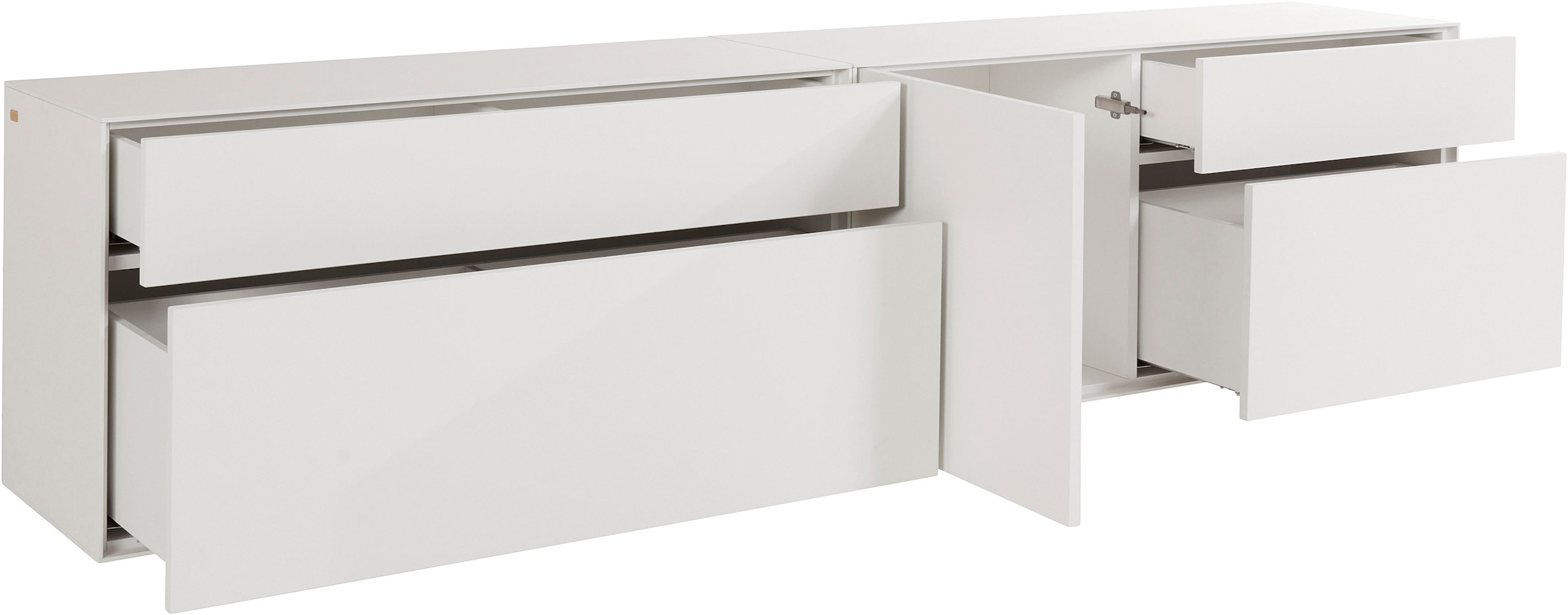 LeGer Home by Lena Gercke Lowboard »Essentials«, (2 St.), Breite: 239cm, MDF lackiert, Push-to-open-Funktion