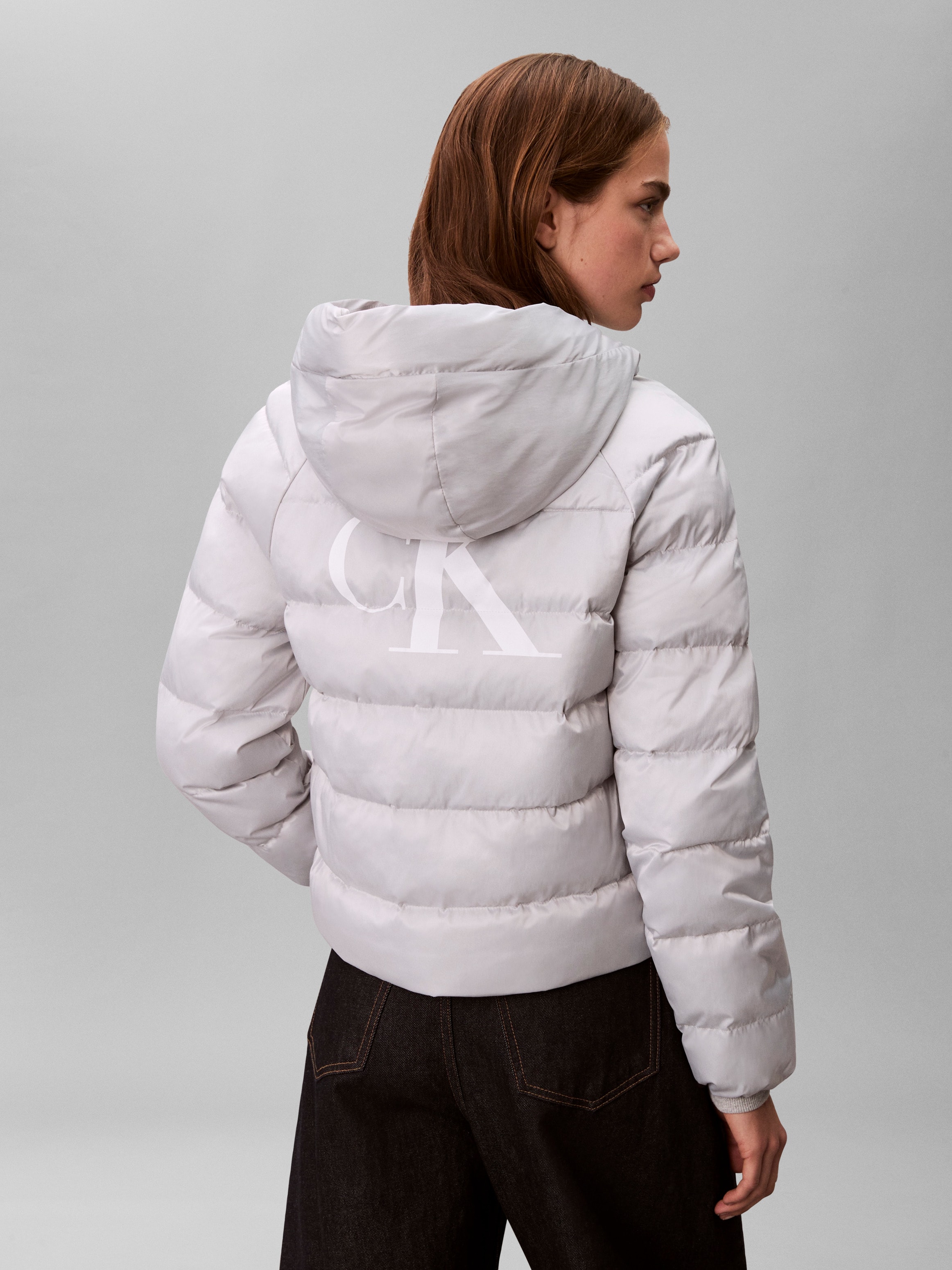 Calvin Klein Jeans Steppjacke mit Kapuze Regular fit mit Rundhalsausschnitt