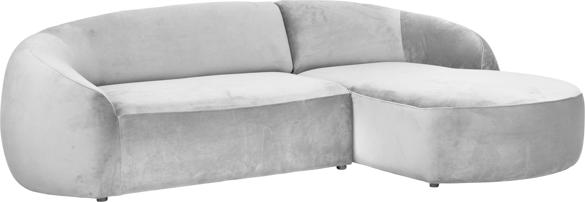 LeGer Home by Lena Gercke Ecksofa »L-Form, Designersofa, organische Form, Maße B/T/H: 255/170/81 cm«, mit Wellenunterfederung, auch in Bouclé, Recamiere rechts/links