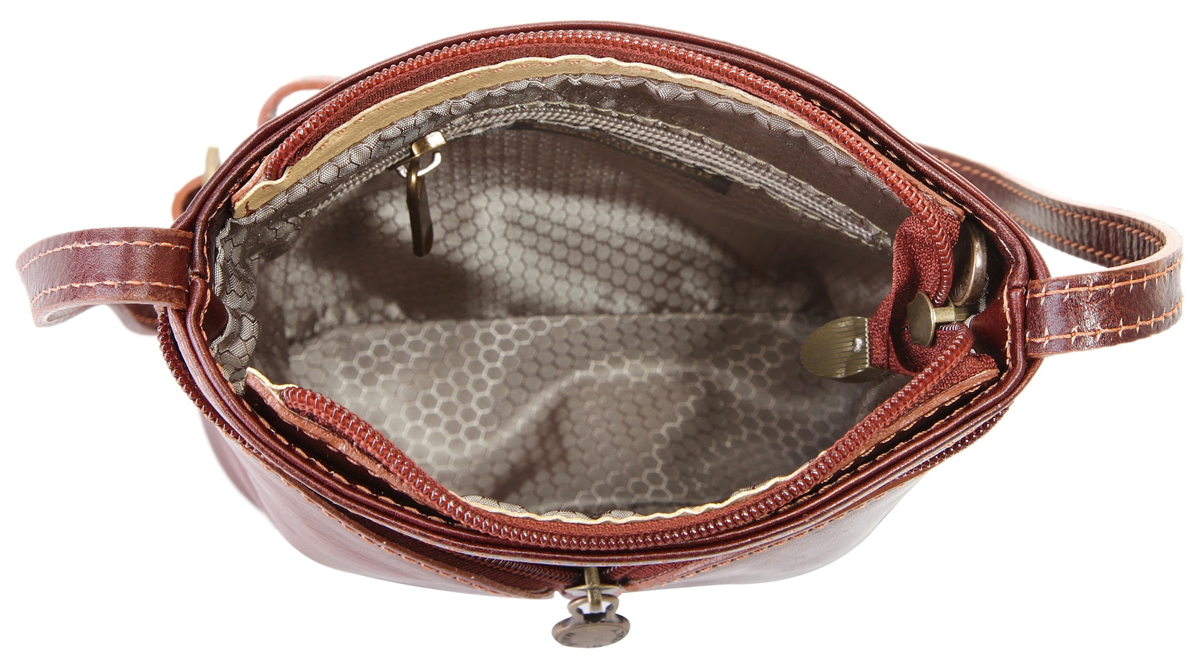 Piké Umhängetasche, echt Leder, Made in Italy