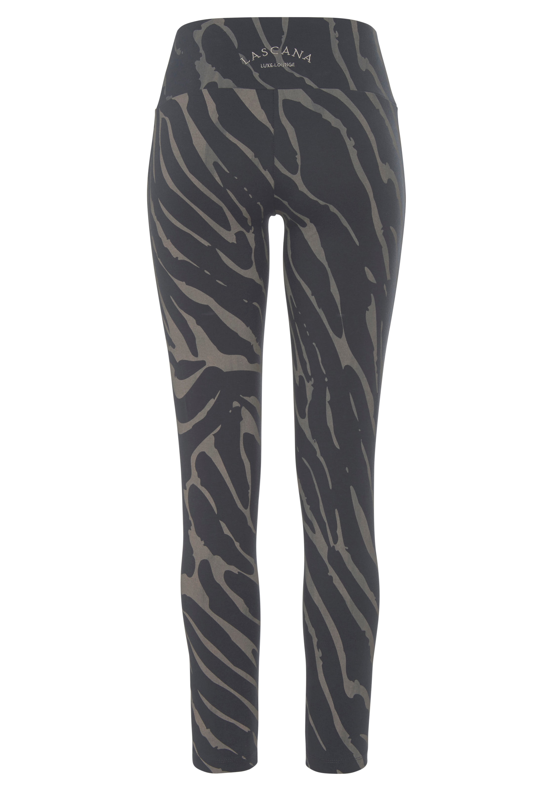 LASCANA Leggings, mit Zebramuster und breitem Bund, Loungewear