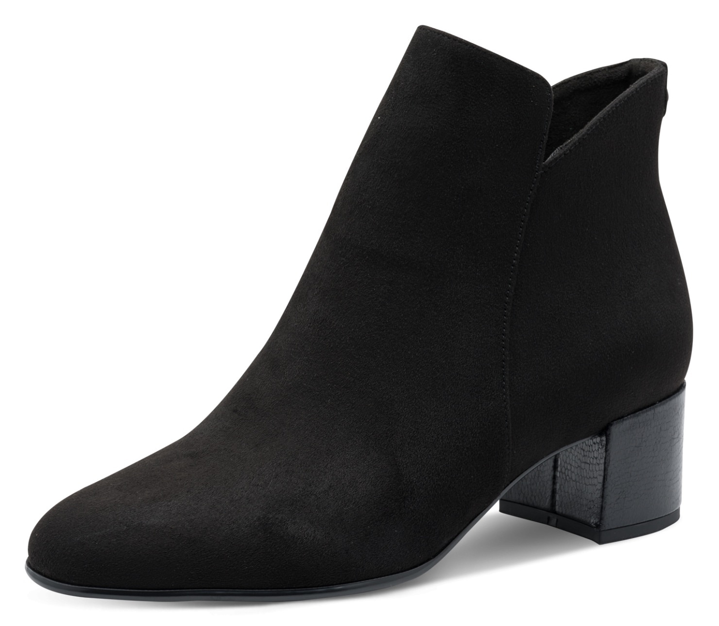Tamaris Stiefelette  , Blockabsatz, Basicstiefelette in veganer Verarbeitung, schmale Form