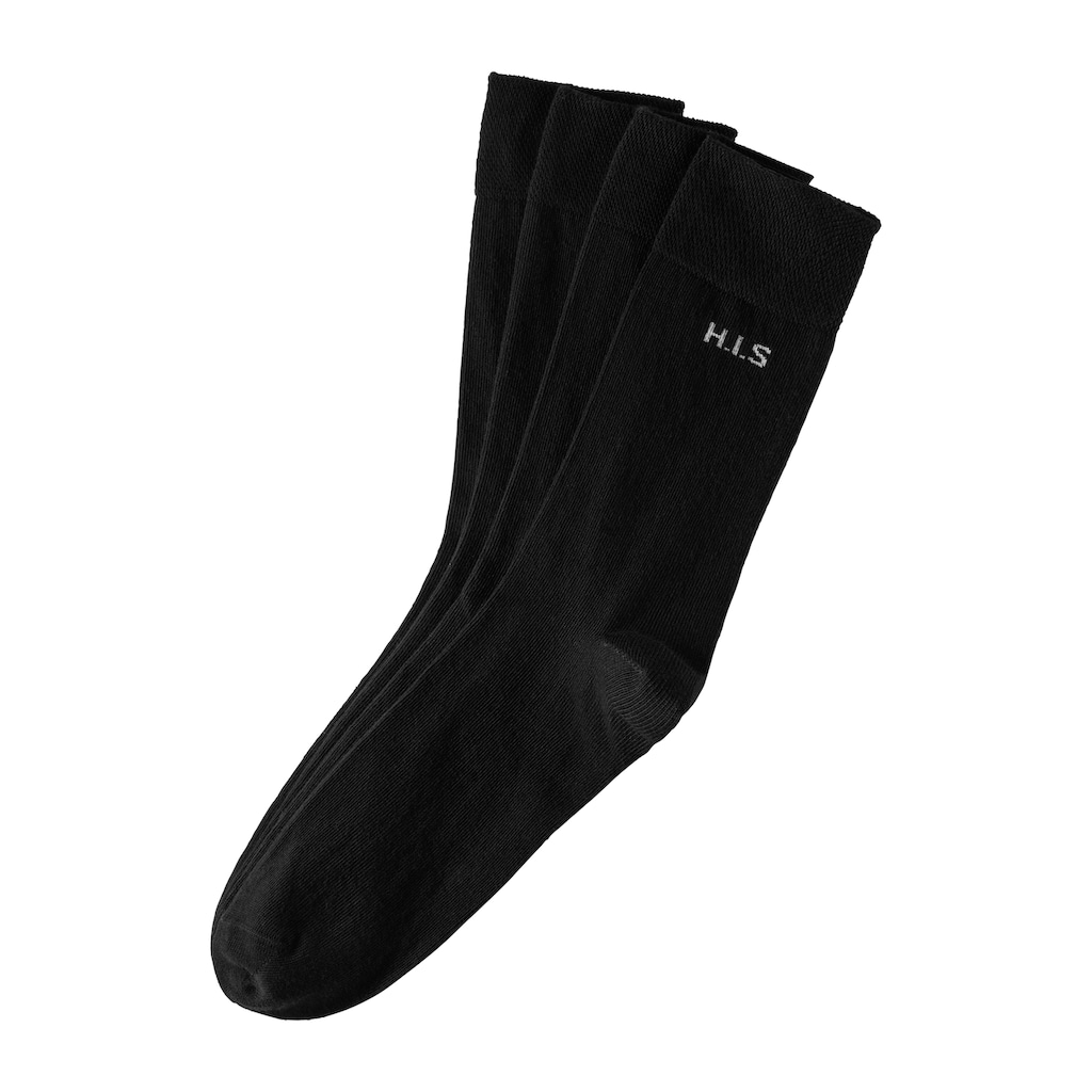 H.I.S Socken, (4 Paar), mit druckfreiem Bündchen