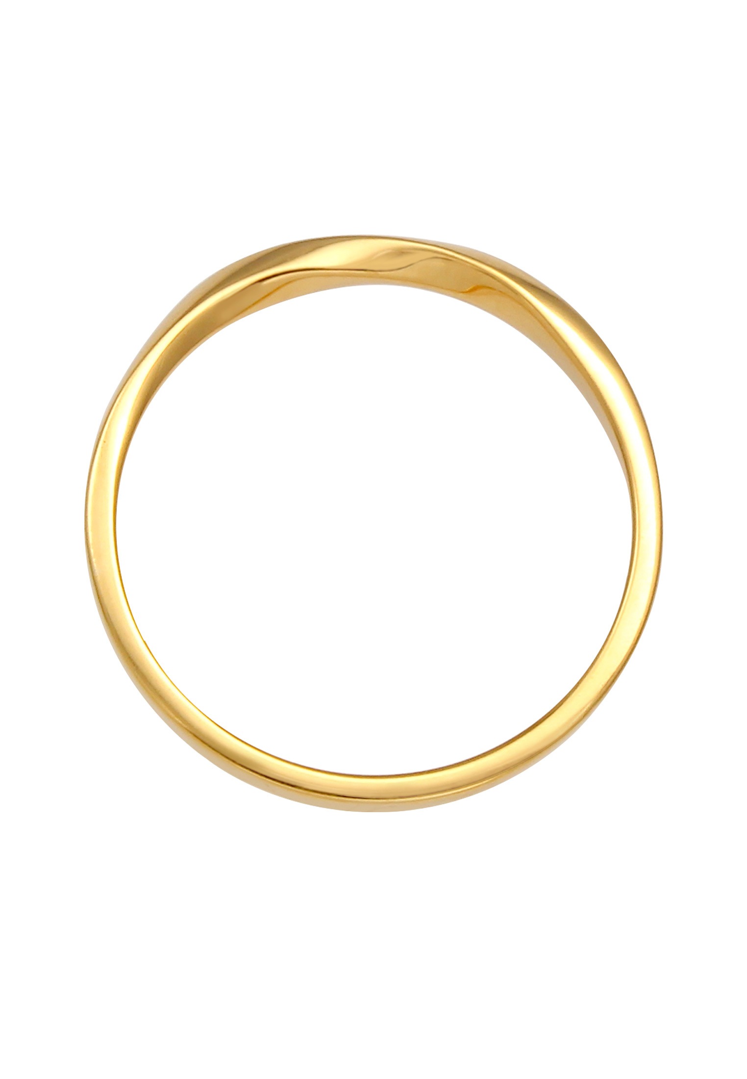 Elli Premium Silberring »Ring Basic Bandring Twist Gedreht 375 Gelbgold«