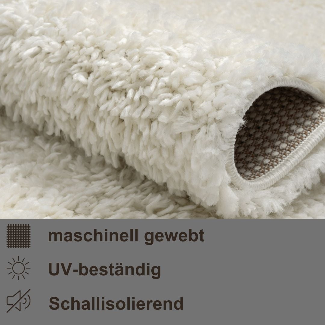 Myflair Möbel & Accessoires Hochflor-Teppich »My Shaggy«, rechteckig, 37 mm Höhe, Shaggy, Uni-Farben, leicht glänzend, Microfaser, extra flauschig