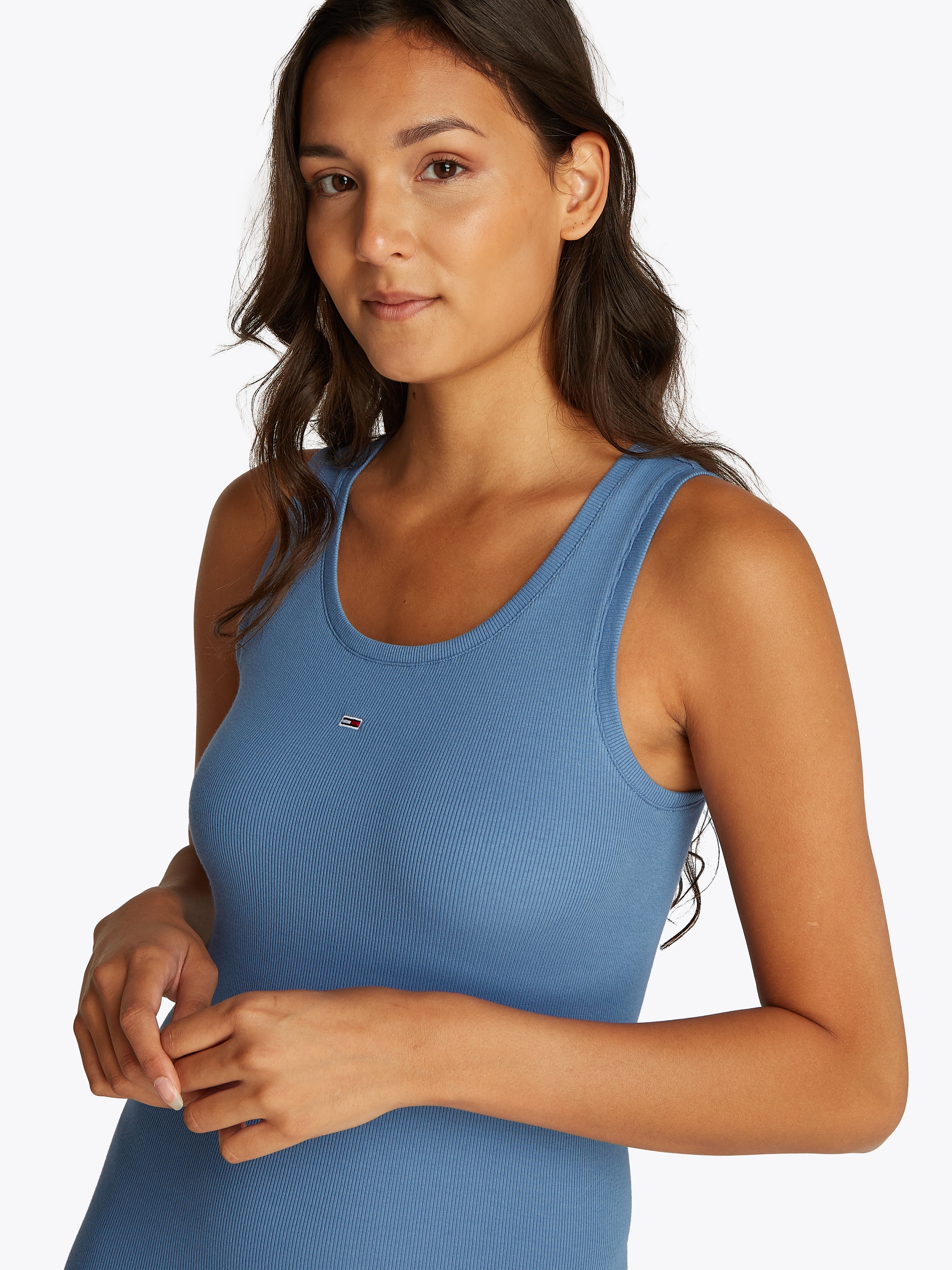 Tommy Jeans Minikleid »TJW ESSENTIAL RIB BODYCON EXT«, mit Logostickerei