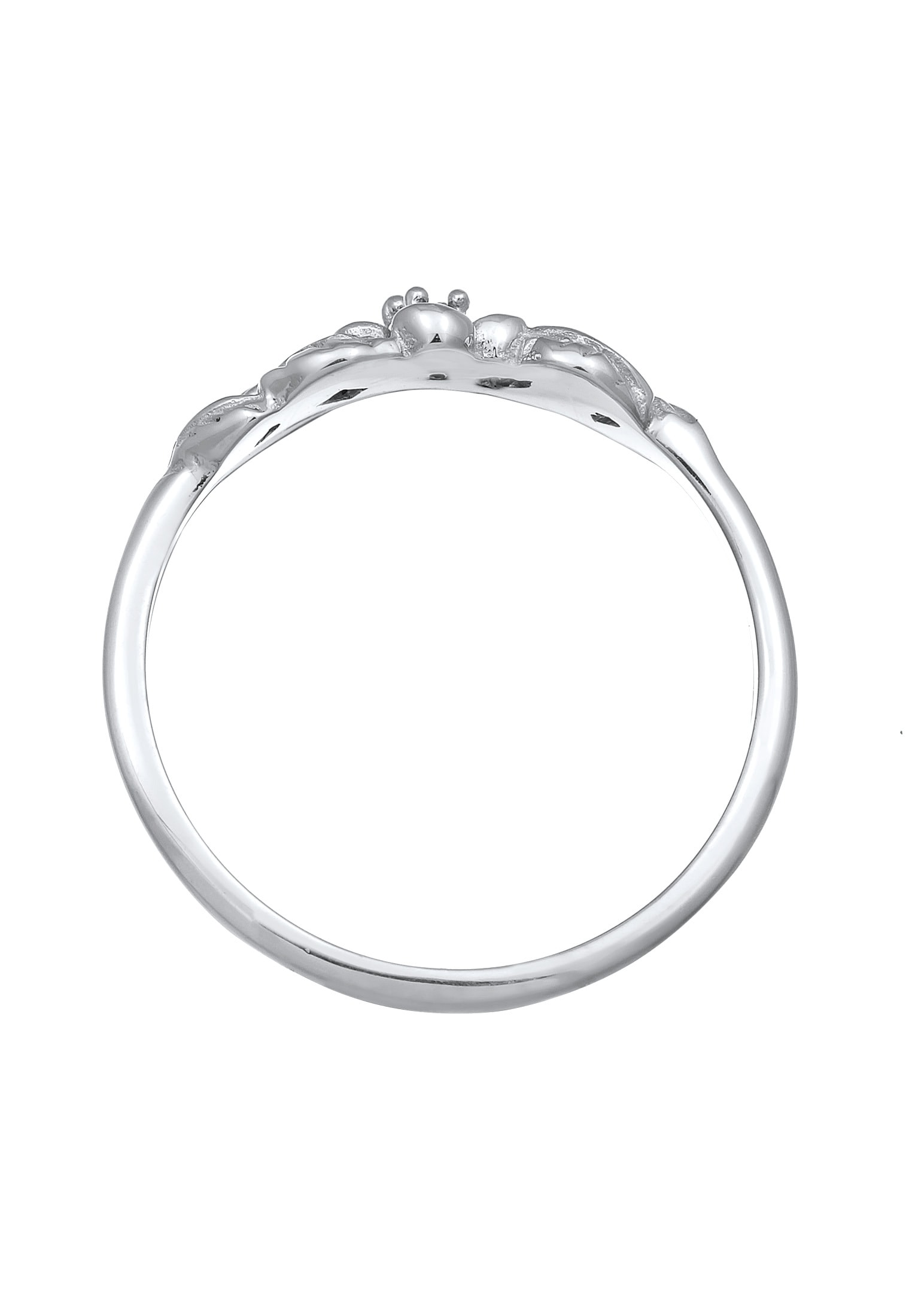 Elli Fingerring »Ring Blume Floral synth. Rubin 925 Silber vergoldet«