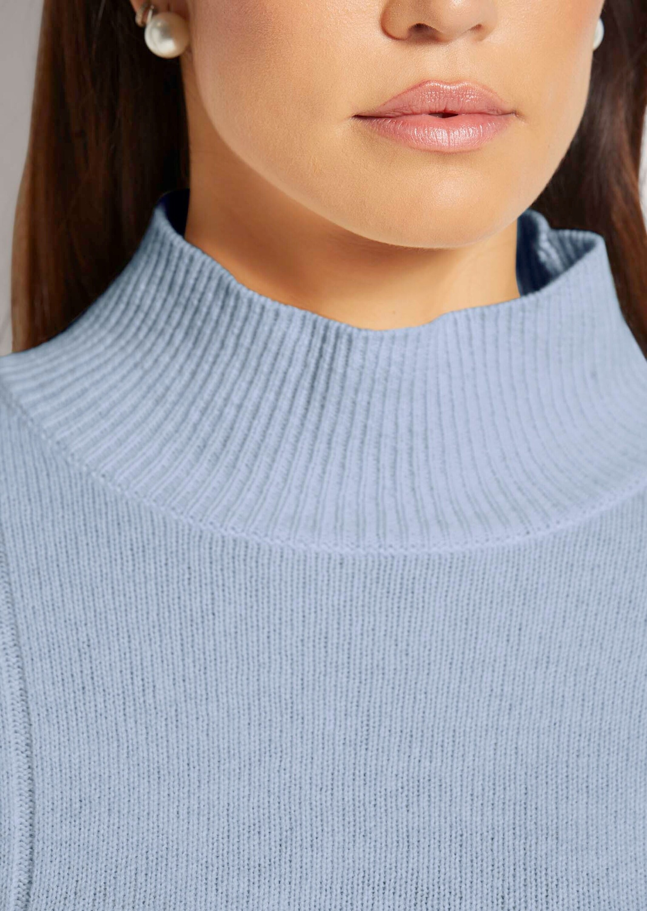 MADELEINE Longpullover »Pullover Stehkragen-Pullover aus Schurwolle«
