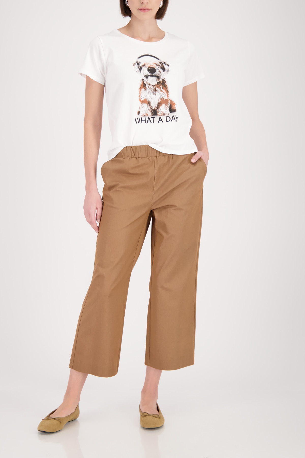 Monari Culotte »Hose Sarah s Basic Cotton«  Regular fit mit elastischem Bund