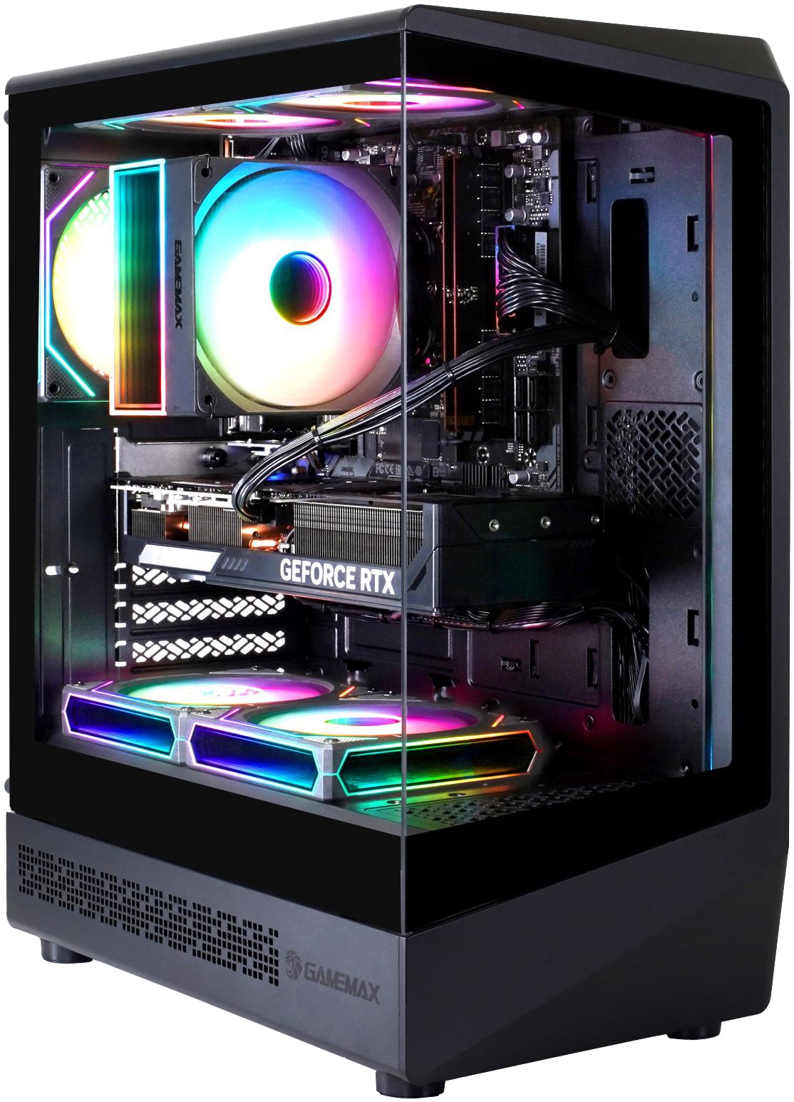 GAMEMAX Gaming-PC-Komplettsystem »GigaDeal VISTA COC AB 2789 Ryzen 5 7500F 16GB DDR5 1TB SSD RTX 5060Ti« 32 ″ AMD Ryzen 5 GeForce RTX™ 5060 Ti 16 GB RAM 1.000 GB SSD Windows 11, DDR5 RAM + Gigabyte GS32QCA LED-Monitor Curved, 80 cm 32"
