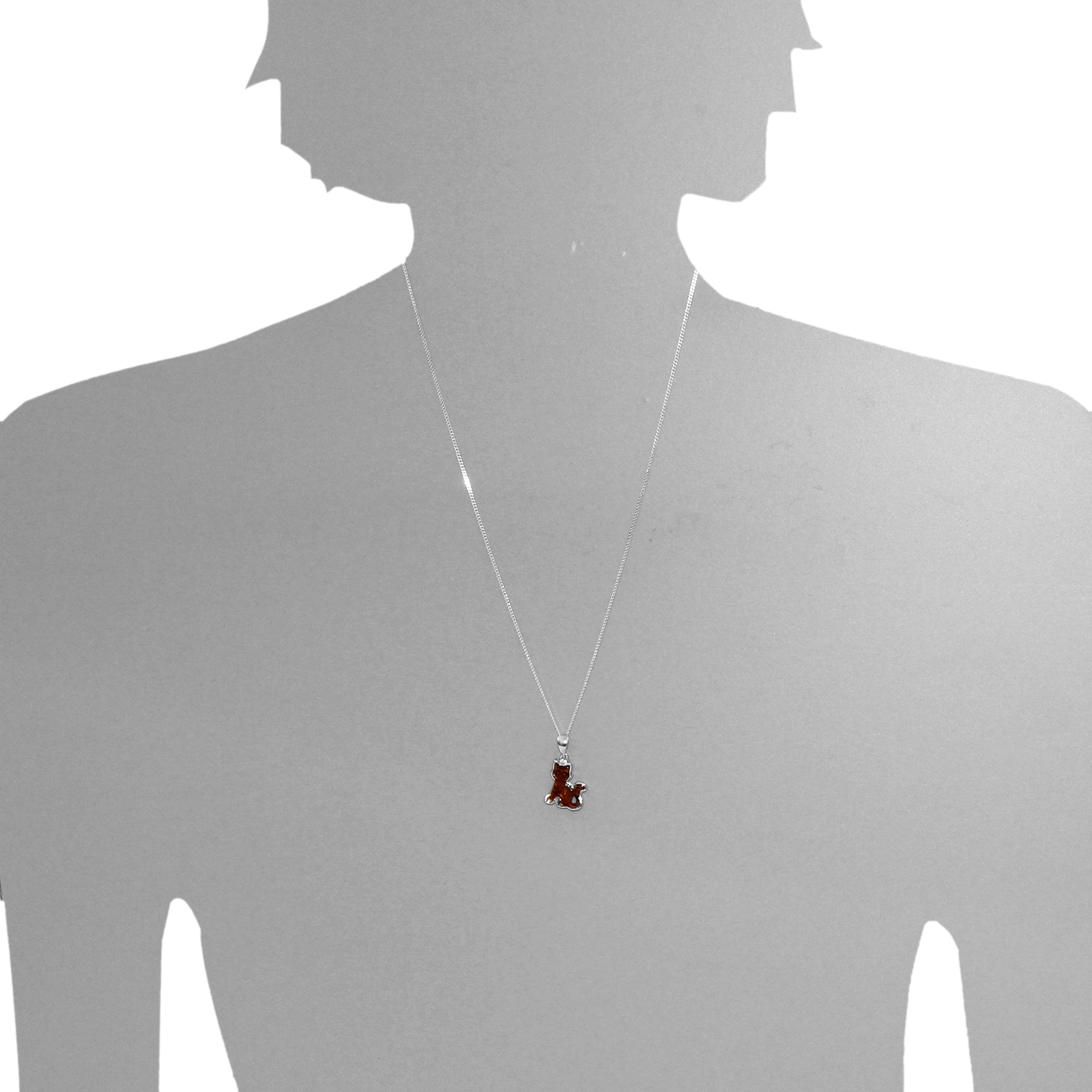 OSTSEE-SCHMUCK Kette mit Anhänger »- Katze - Silber 925/000 - Bernstein«