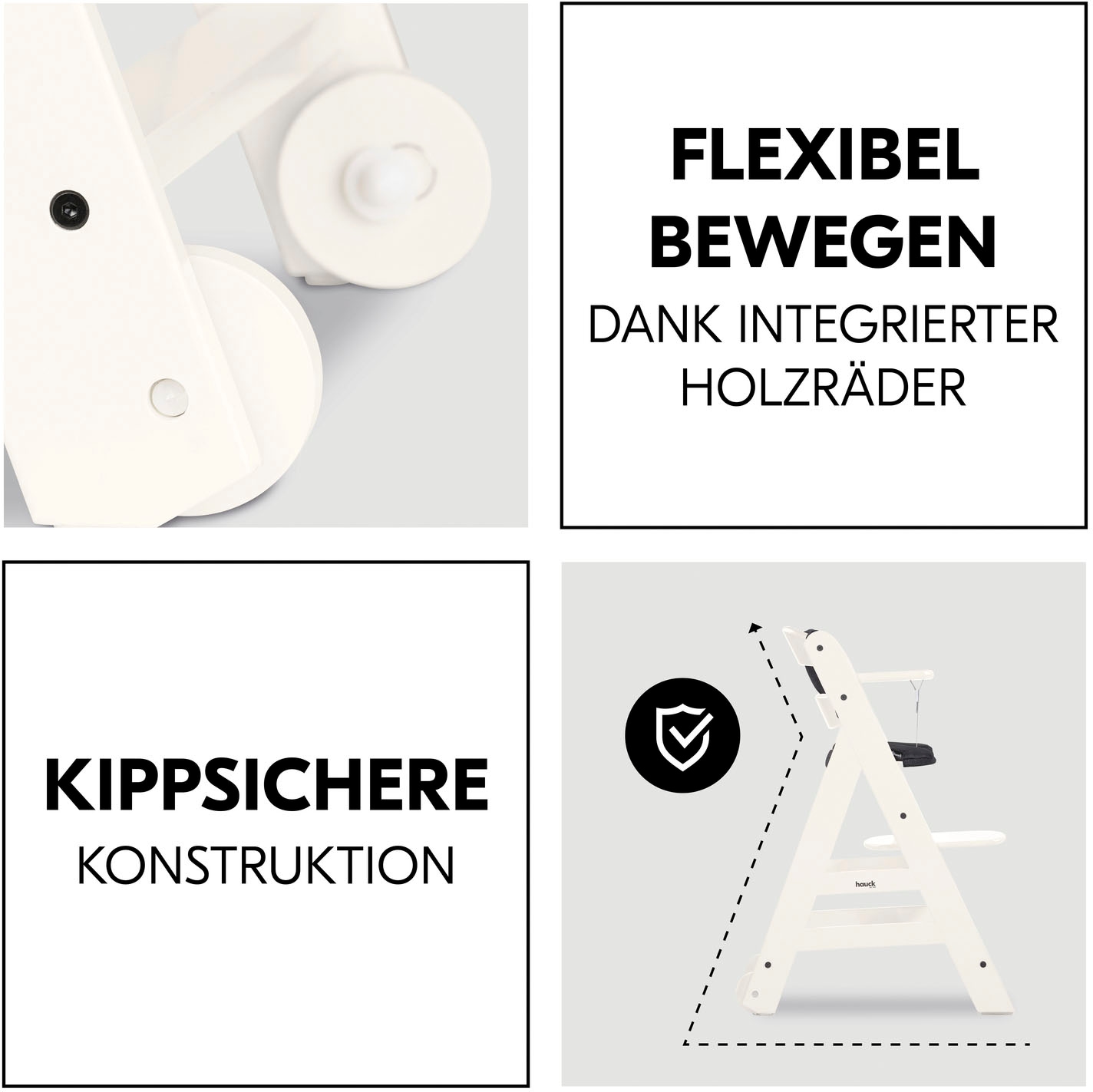 Hauck Hochstuhl »Beta+, White«, FSC® - schützt Wald - weltweit