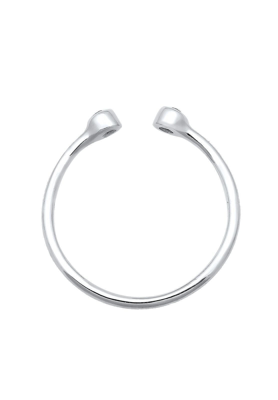 Elli Silberring »Ring Solitär offen 925 Silber, mit Kristallen von Swarovski®«