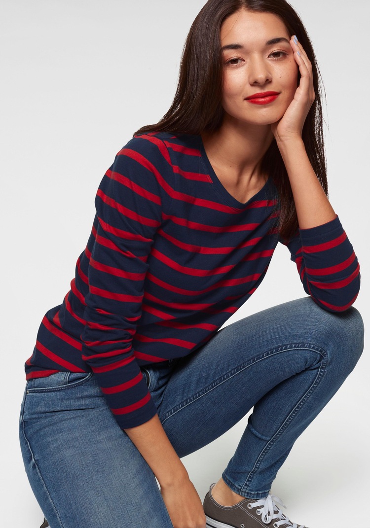Langarmshirt, im angesagten Streifenlook - NEUE KOLLEKTION
