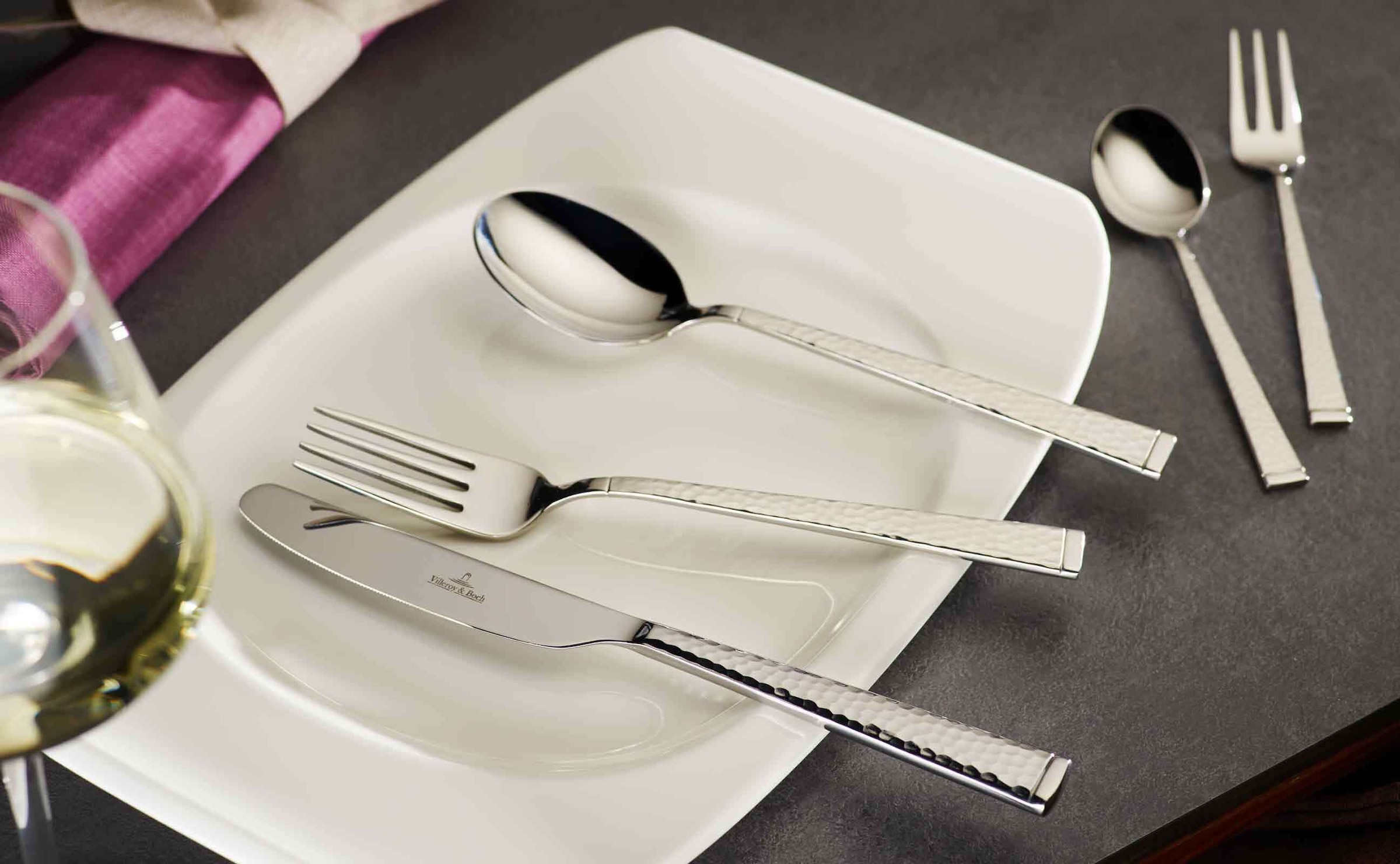 Villeroy & Boch Esslöffel »Espressolöffel Blacksmith 10,6 cm 6er Set edelstahl« Spülmaschinenfest