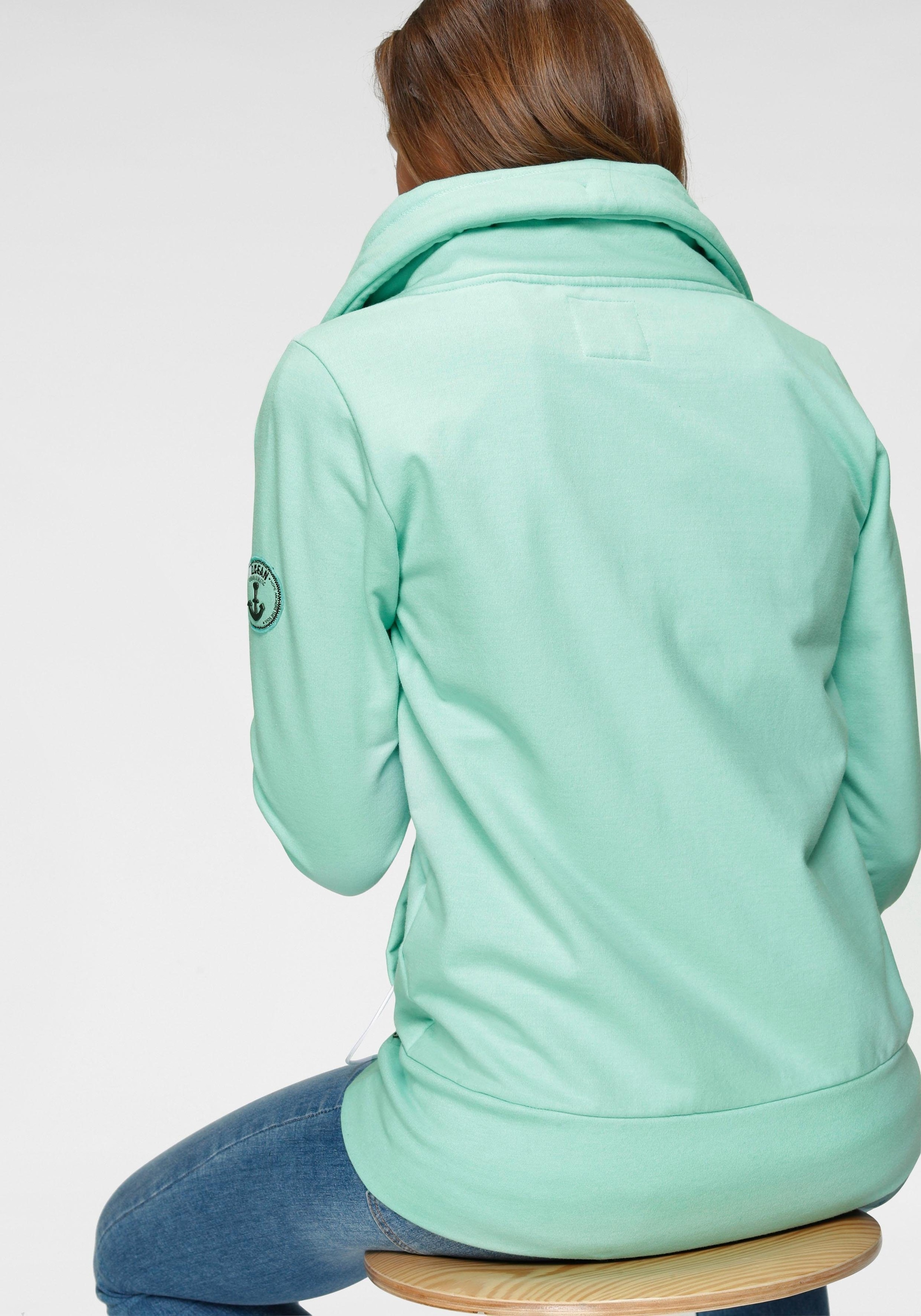 Ocean Sportswear Sweatjacke, mit voluminösem hohem Kragen