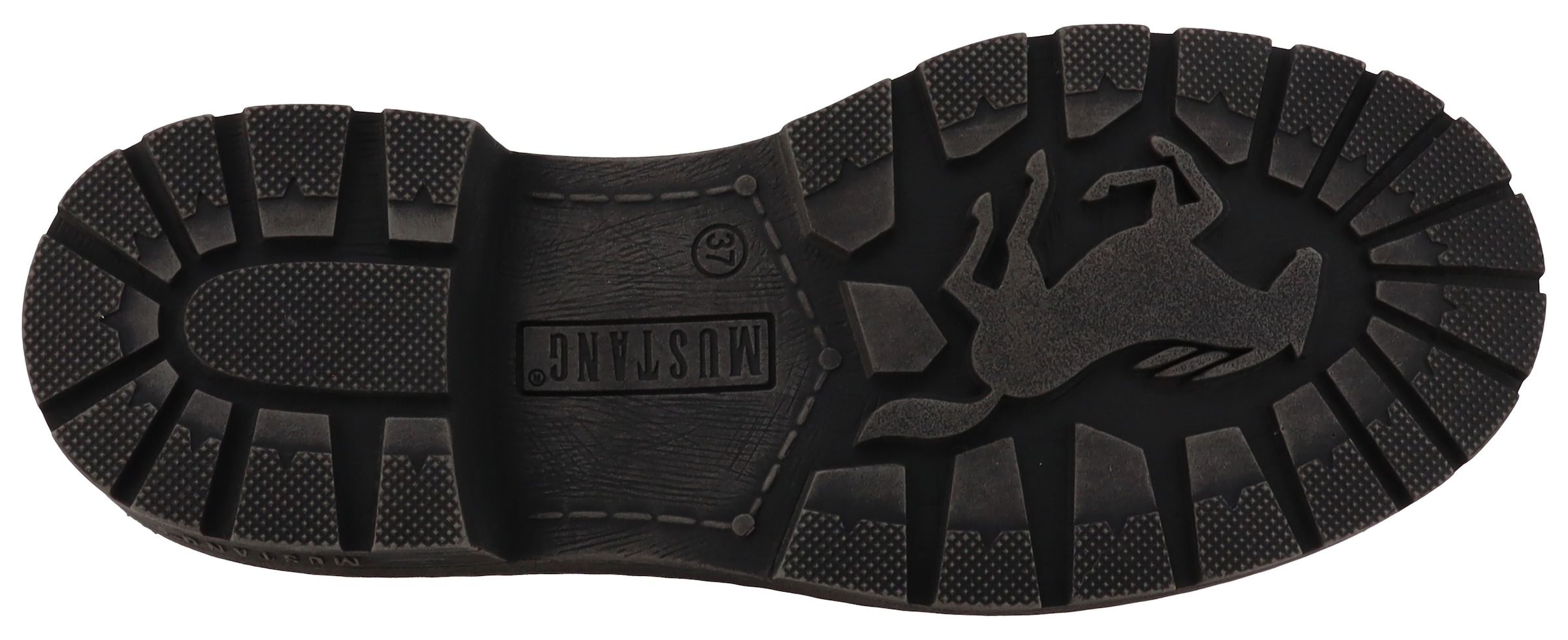 Mustang Shoes Winterstiefel »Bienke«  Biker Boots mit Blockabsatz und Zierriemchen