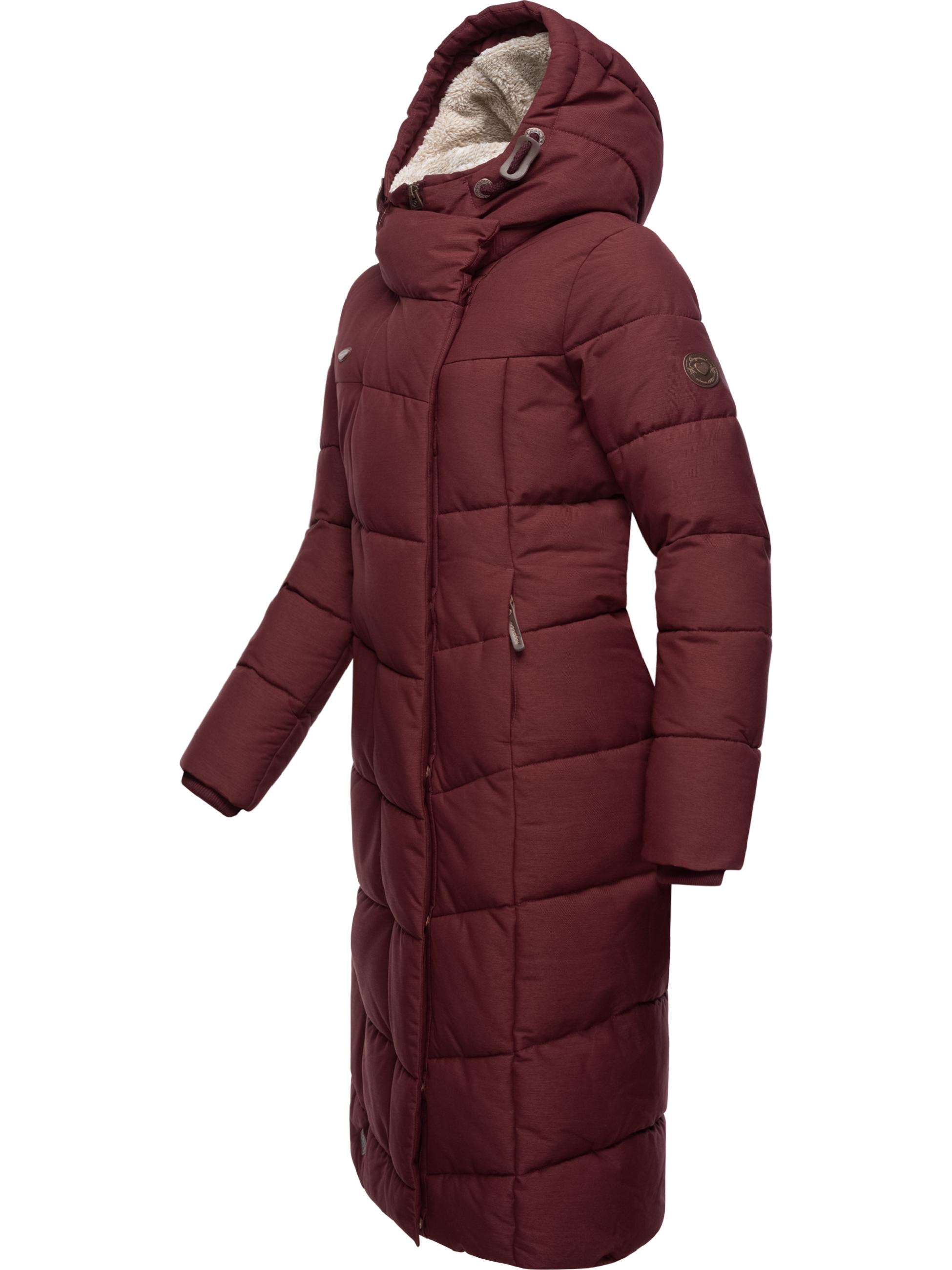 Ragwear Wintermantel »Wintermantel Pavla Long«, extralanger Winterparka mit Teddyfutter und Kapuze