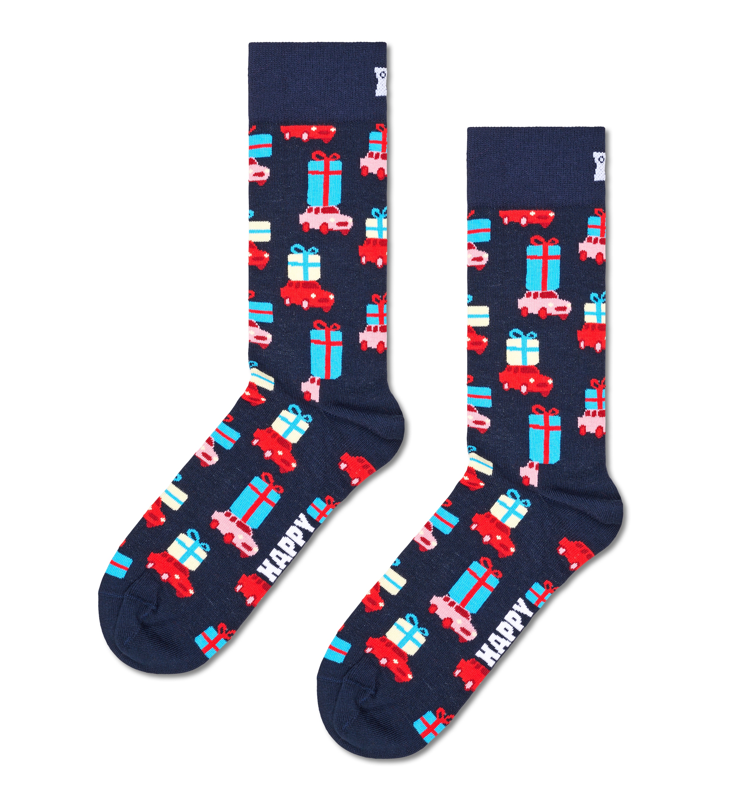 Happy Socks Langsocken, (3er Pack), mit festlichen Motiven