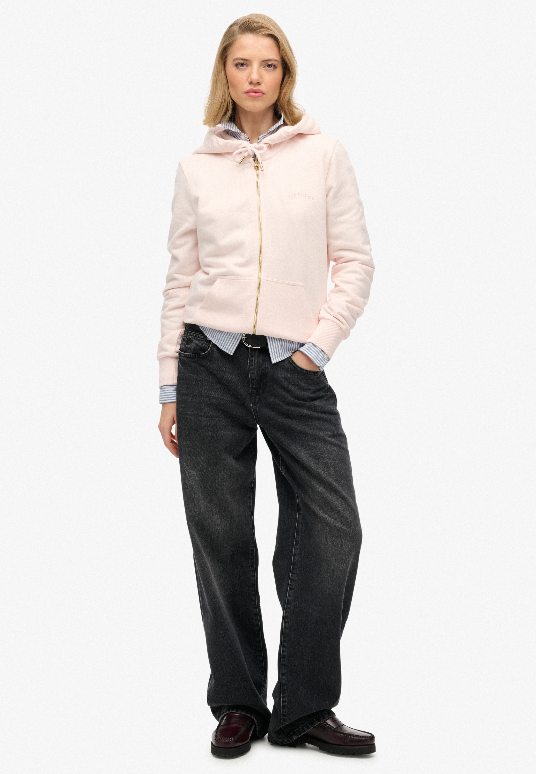 Superdry Kapuzensweatjacke »ESSENTIAL LOGO ZIPHOOD HB«