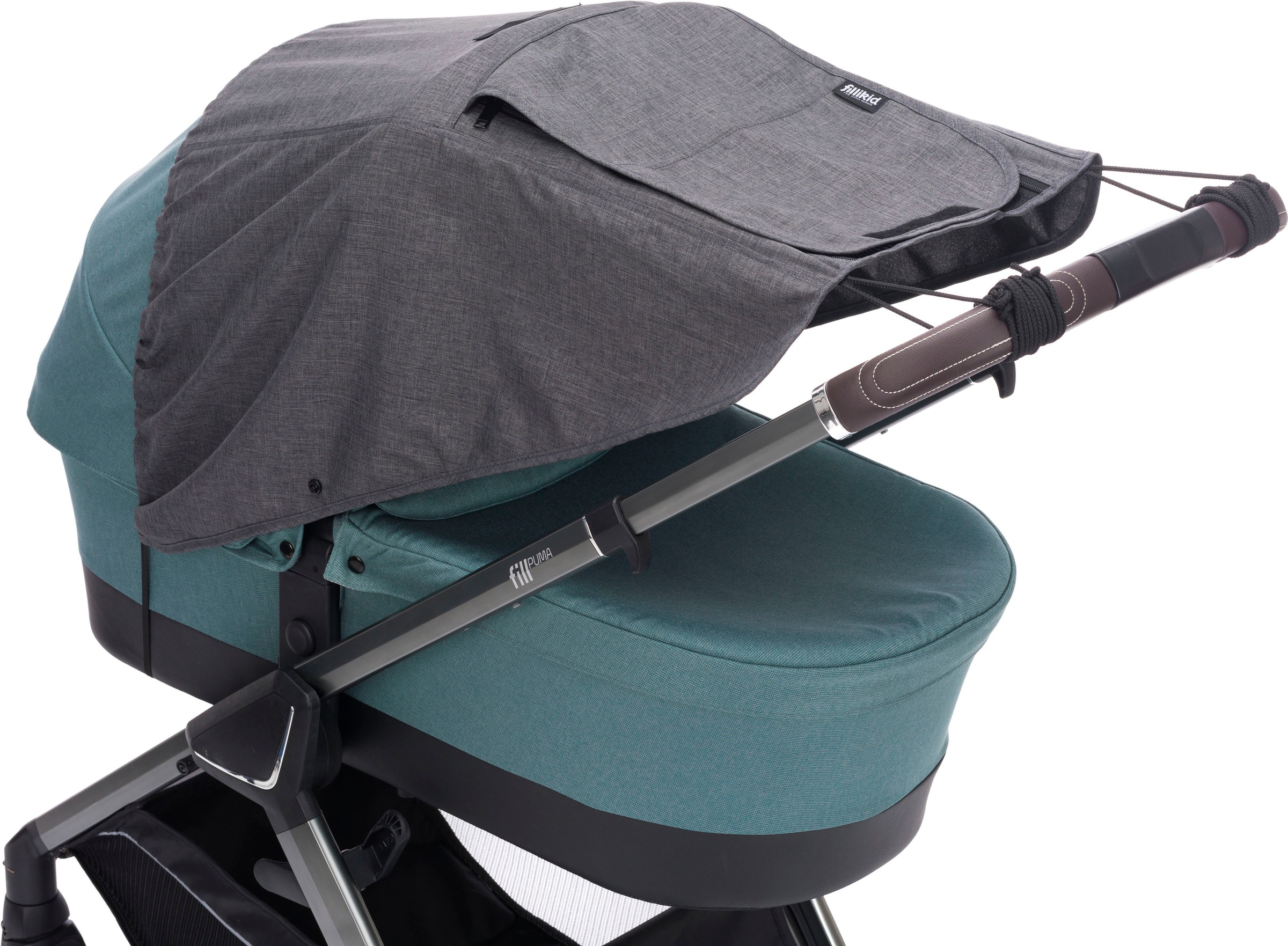 Fillikid Kinderwagen-Sonnenschutzhülle »Sonnenschutz Deluxe, grau melange«, für Kinderwagen & Buggys