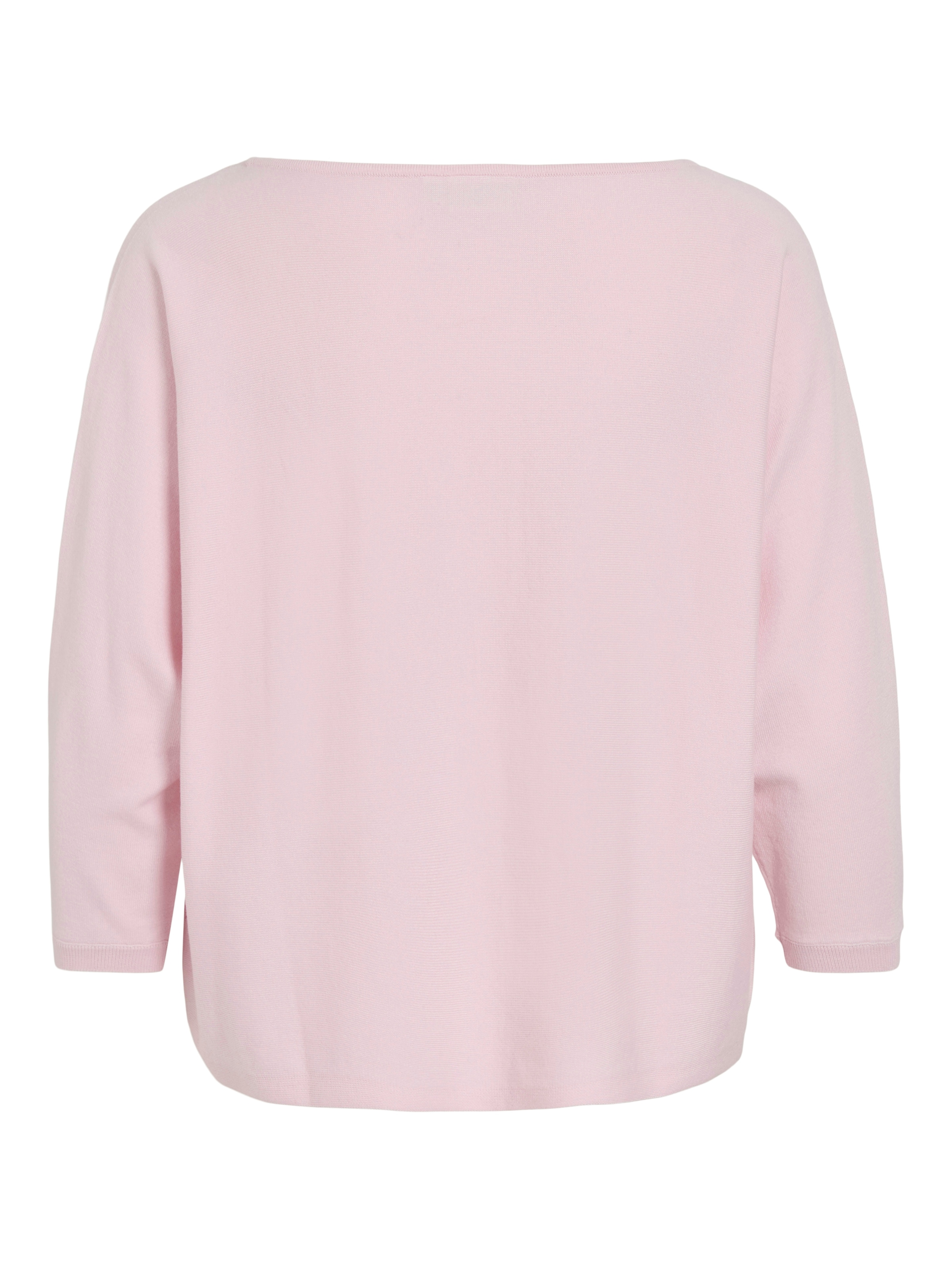 Vila 3/4 Arm-Pullover »VIMALU BOATNECK 3/4 SLEEVE KNIT TOP-NOOS« Materialmix, loose fit
