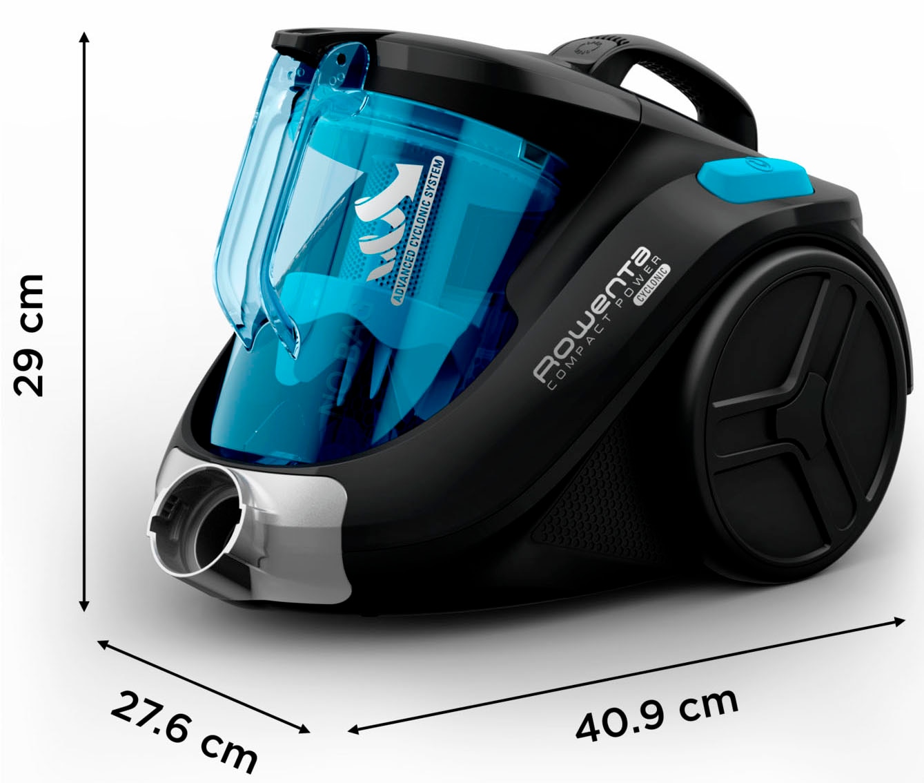 Rowenta Bodenstaubsauger »Compact Power Cyclonic, beutellos, hohe Saugleistung auf Hartböden«, 750 W, beutellos, leise, kompaktes Format, leichte Entleerung, hohe Filtrierung