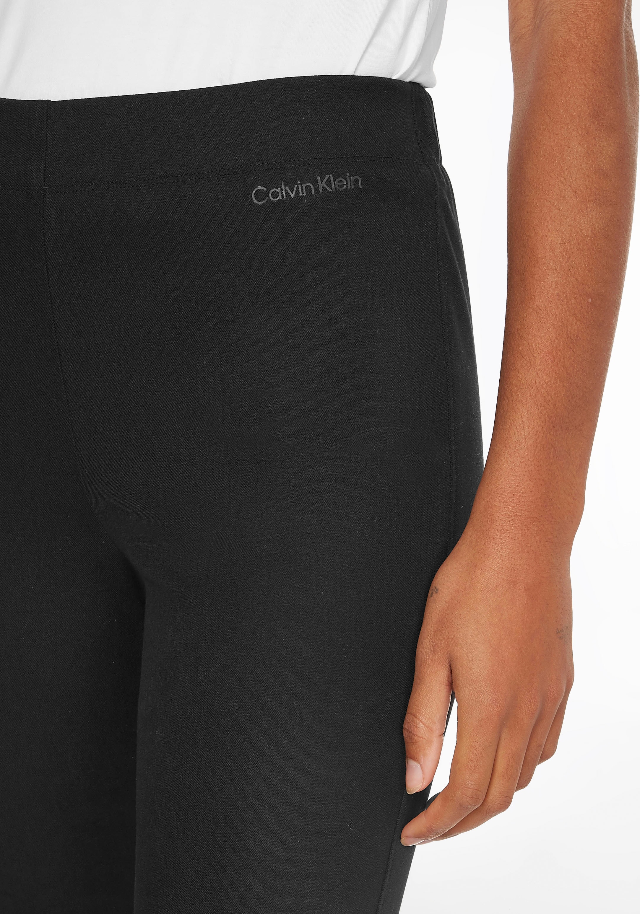 Calvin Klein Leggings Branding am bei GABARDINE dezentes ♕ Klein Calvin LEGGING«, Bund »STRETCH