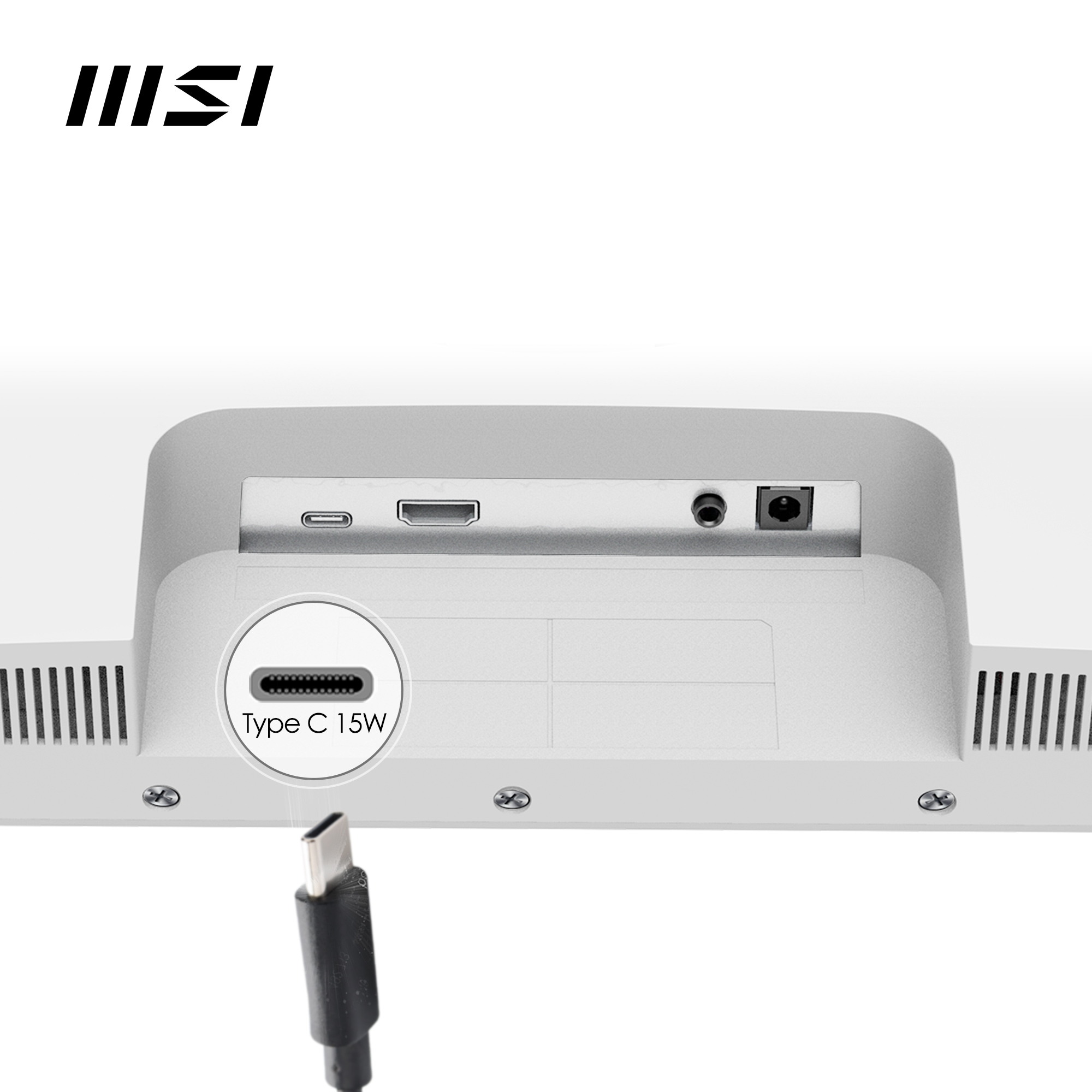 MSI LED-Monitor »Modern MD2412P«, 60 cm/24 Zoll, 1920 x 1080 px, Full HD, 1 ms Reaktionszeit, 100 Hz, höhenverstellbar, 3 Jahre Herstellergarantie, USB-C
