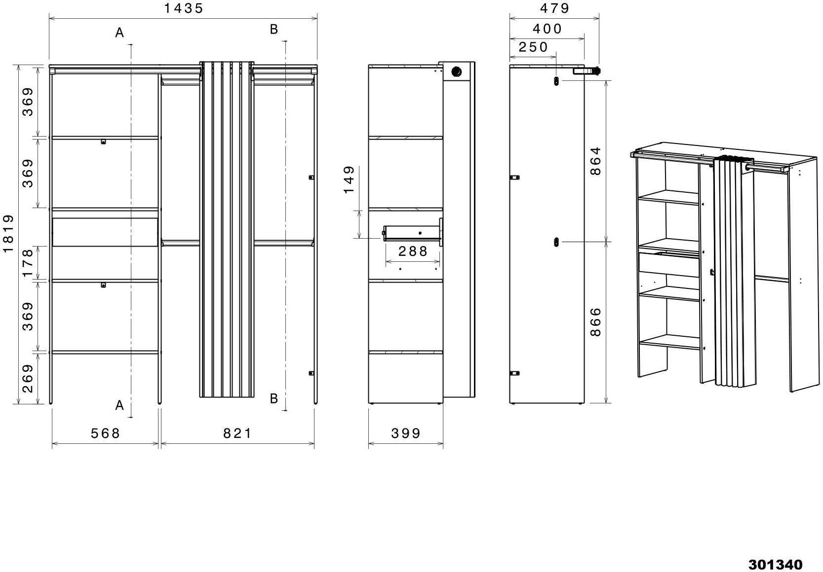 Parisot Jugendzimmer-Set »Parisot Achille 22« Set, 2 tlg.