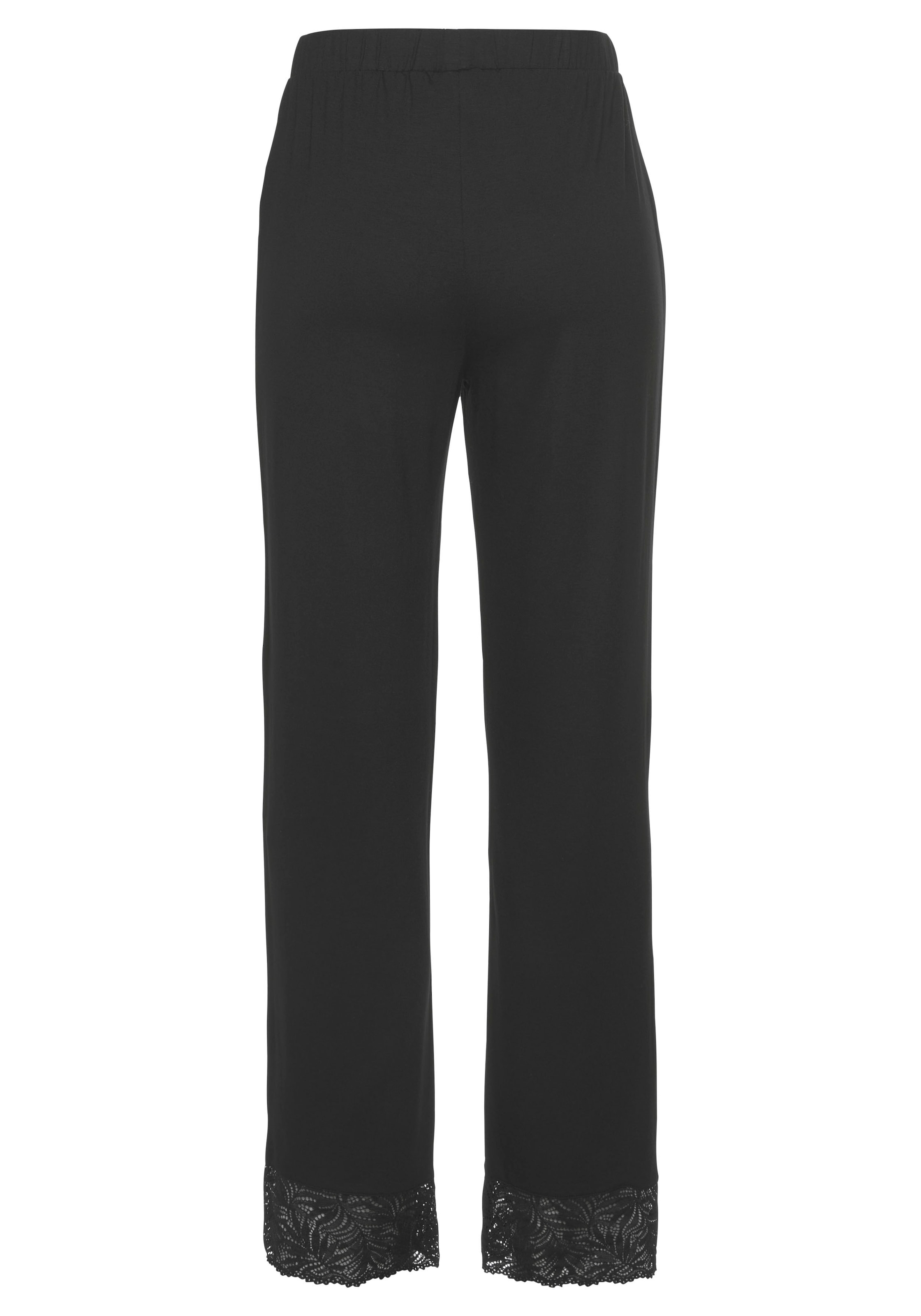 LASCANA Schlafhose  mit edlen Spitzendetails