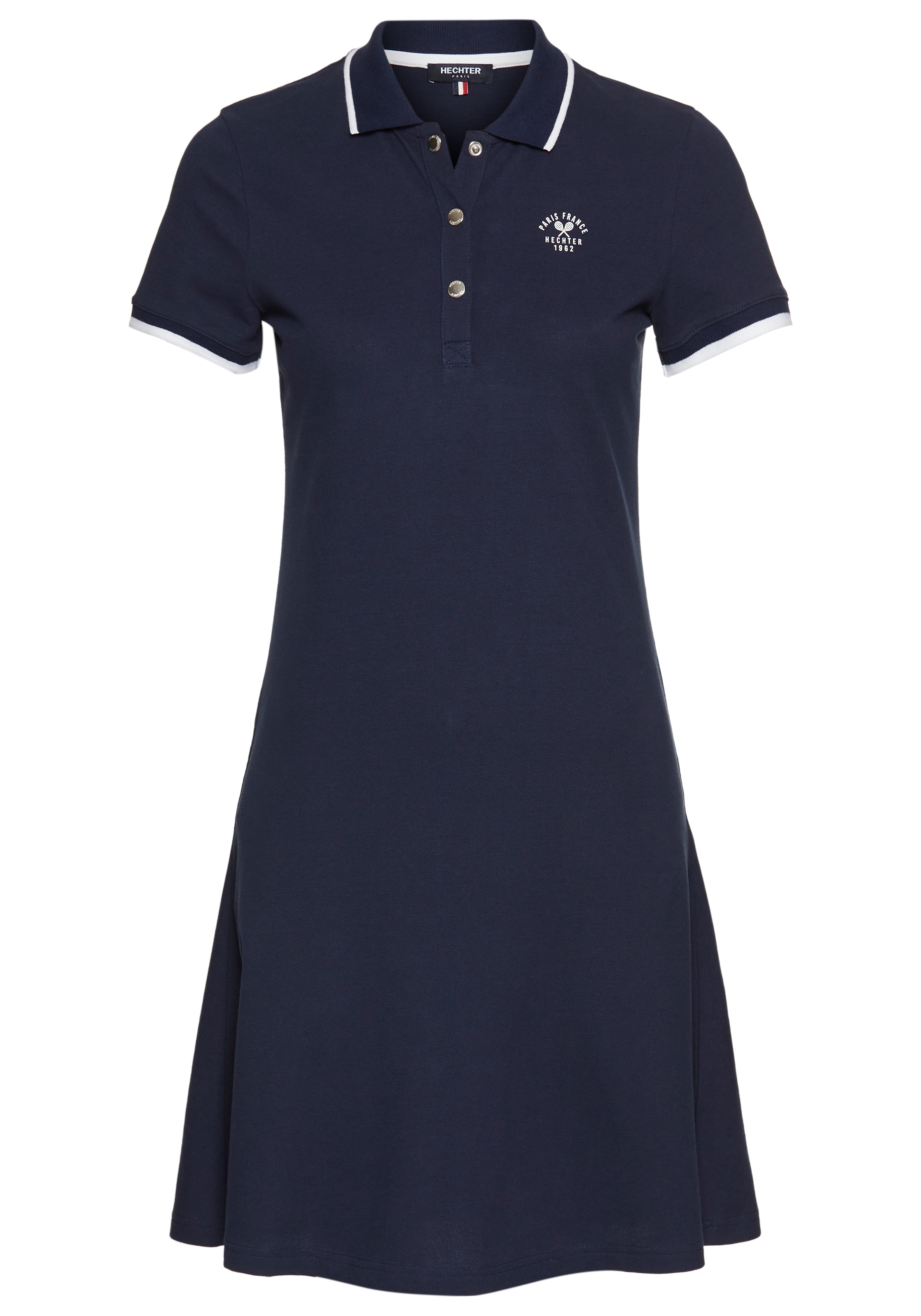 HECHTER PARIS Polokleid, mit Kontrastdetails und Logoprint