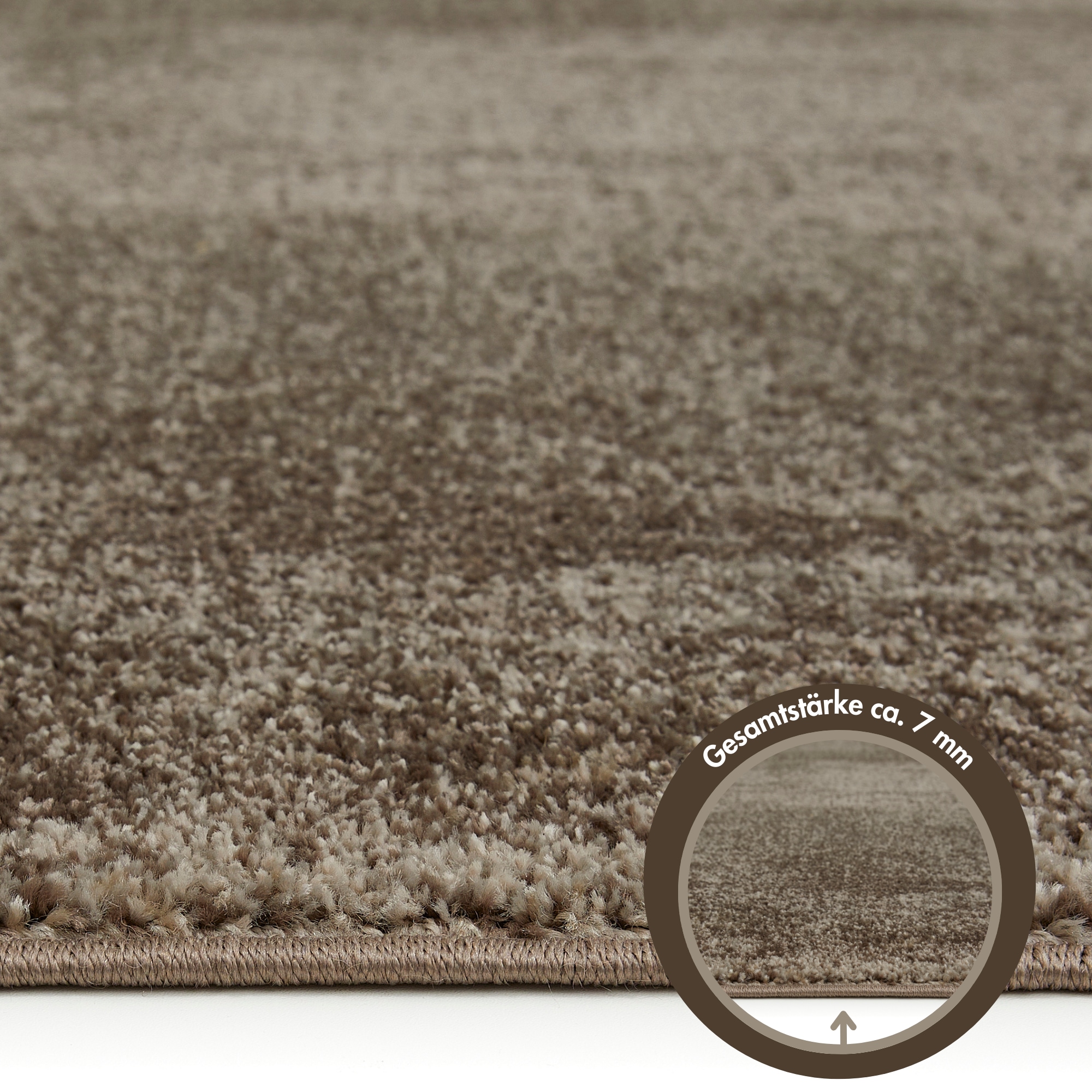 Andiamo Teppich »Luna«, rechteckig, 7 mm Höhe, Kurzflor, modernes Design, meliert