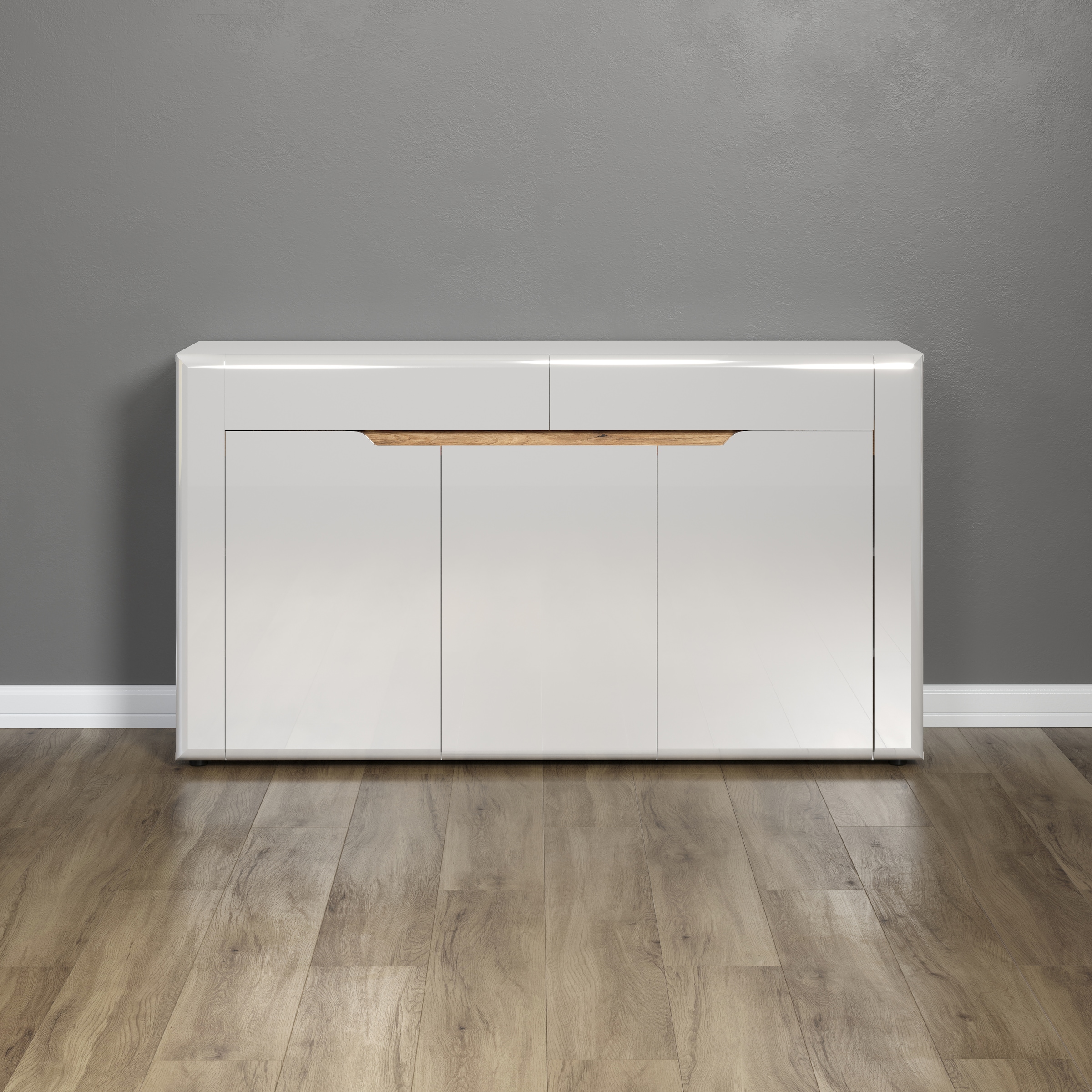 INOSIGN Sideboard »Graz«, (Packung, 1 St.), Maße aufgebaut (B/T/H in cm): 150/39/84 - Hochglanz Front